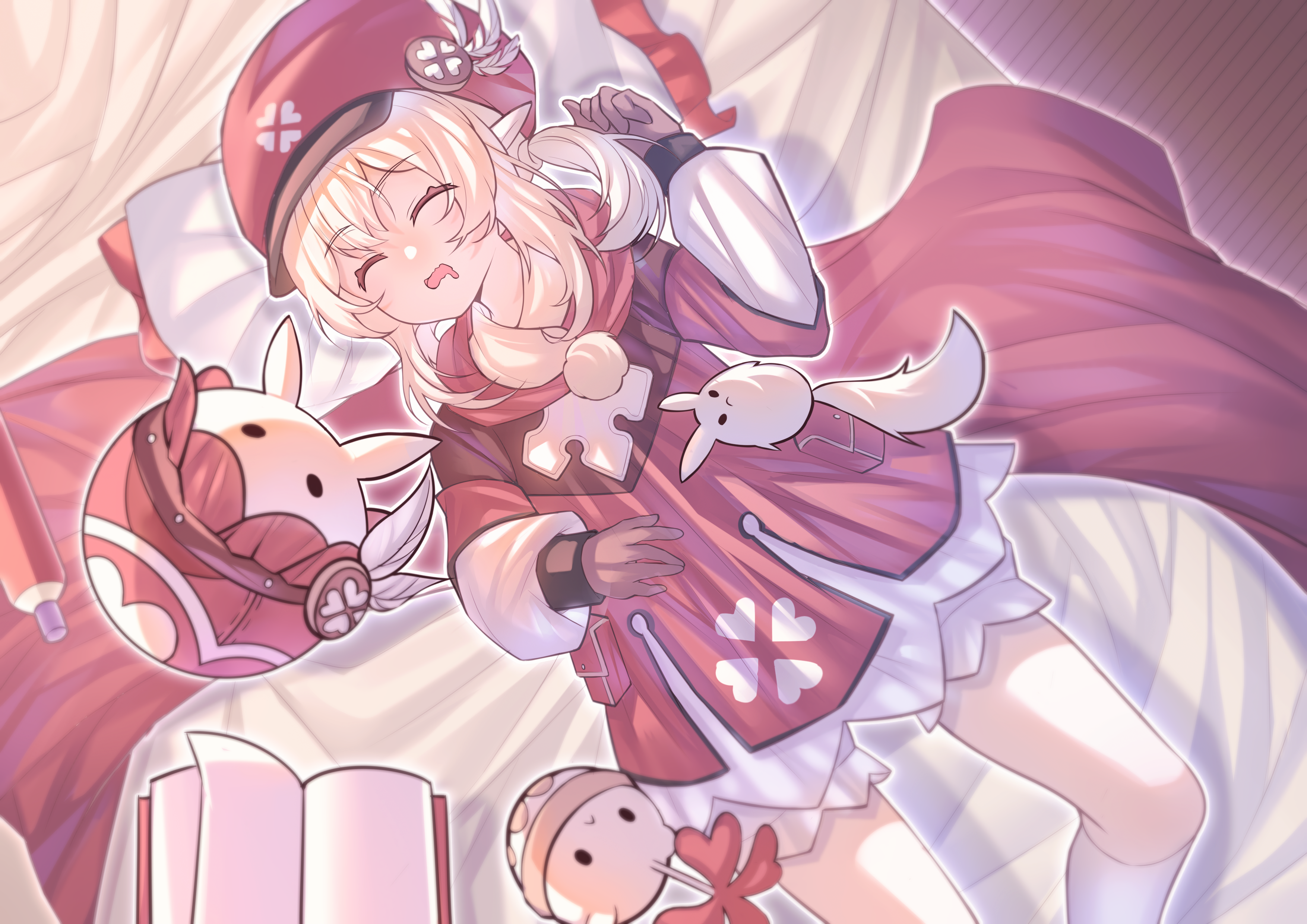 Klee from Genshin Impact sleeping HD Wallpaper