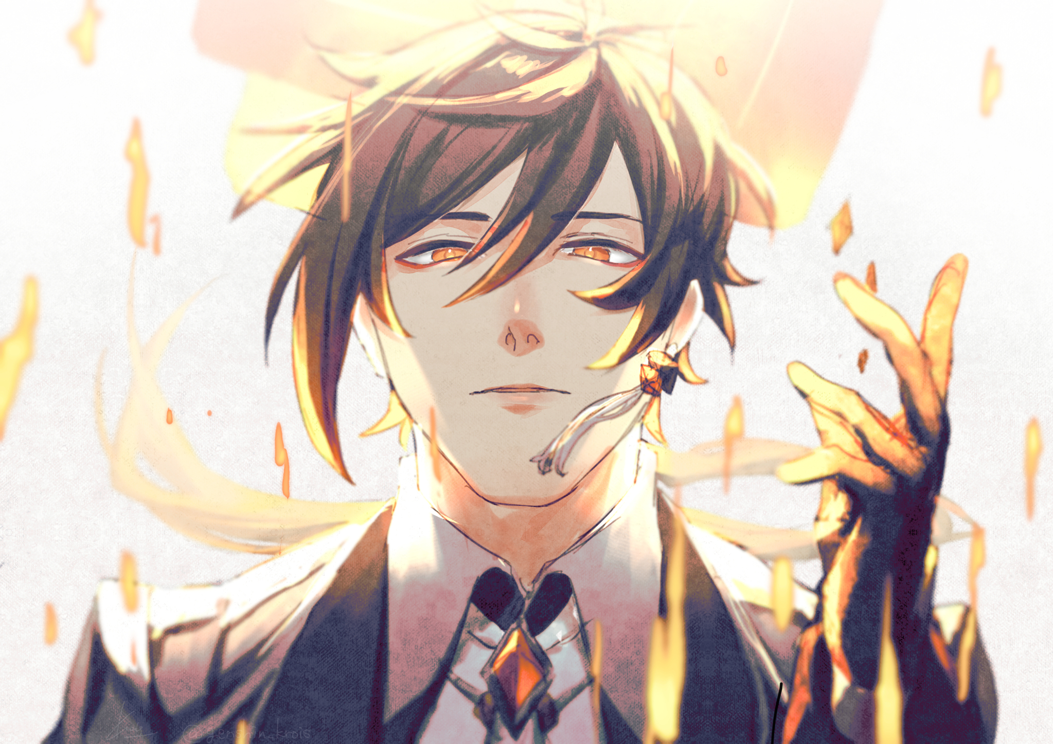 Zhongli from Genshin Impact HD Wallpaper