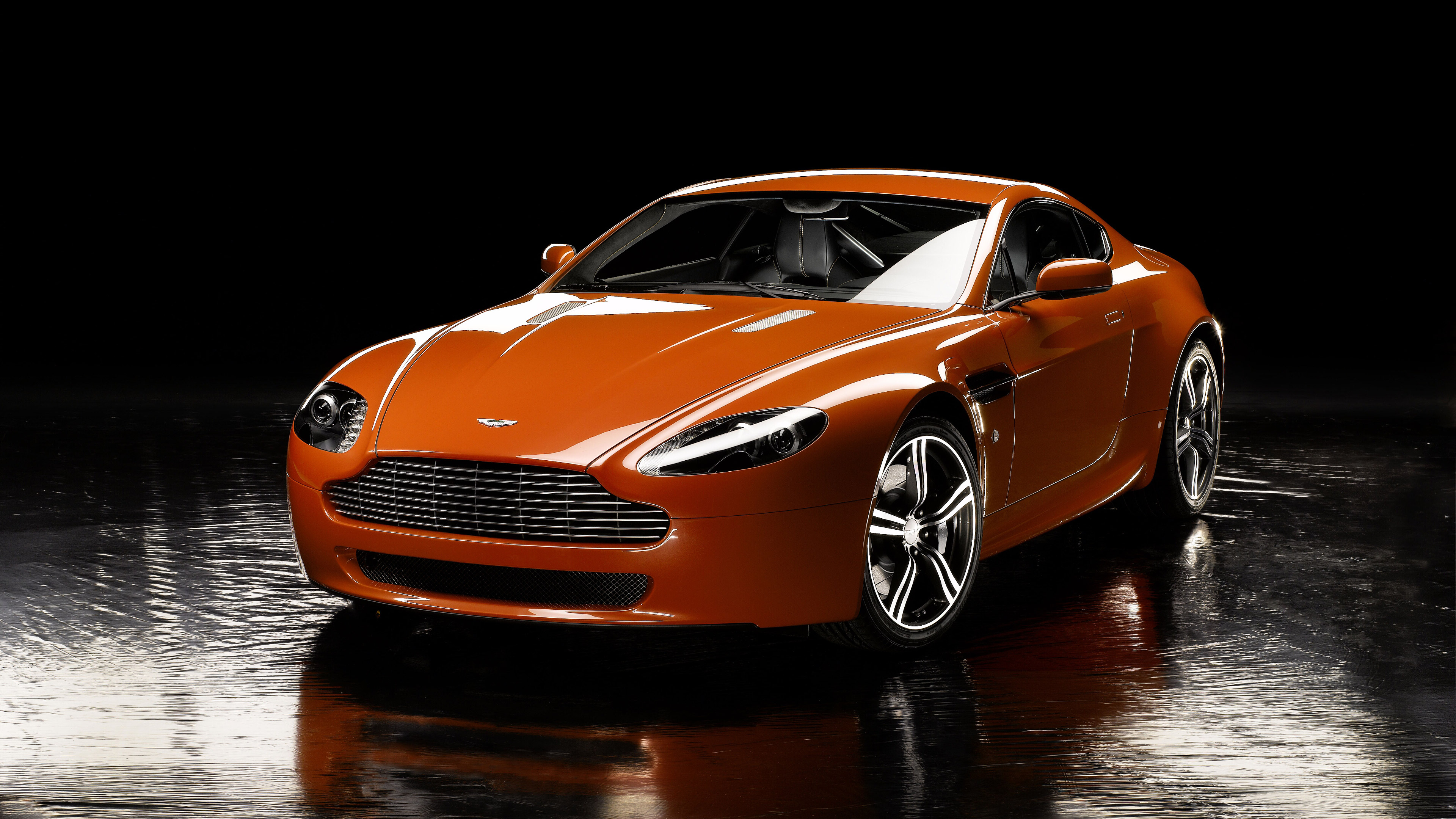 Orange 2008 Aston Martin V8 Vantage N400 Coupe HD Wallpaper