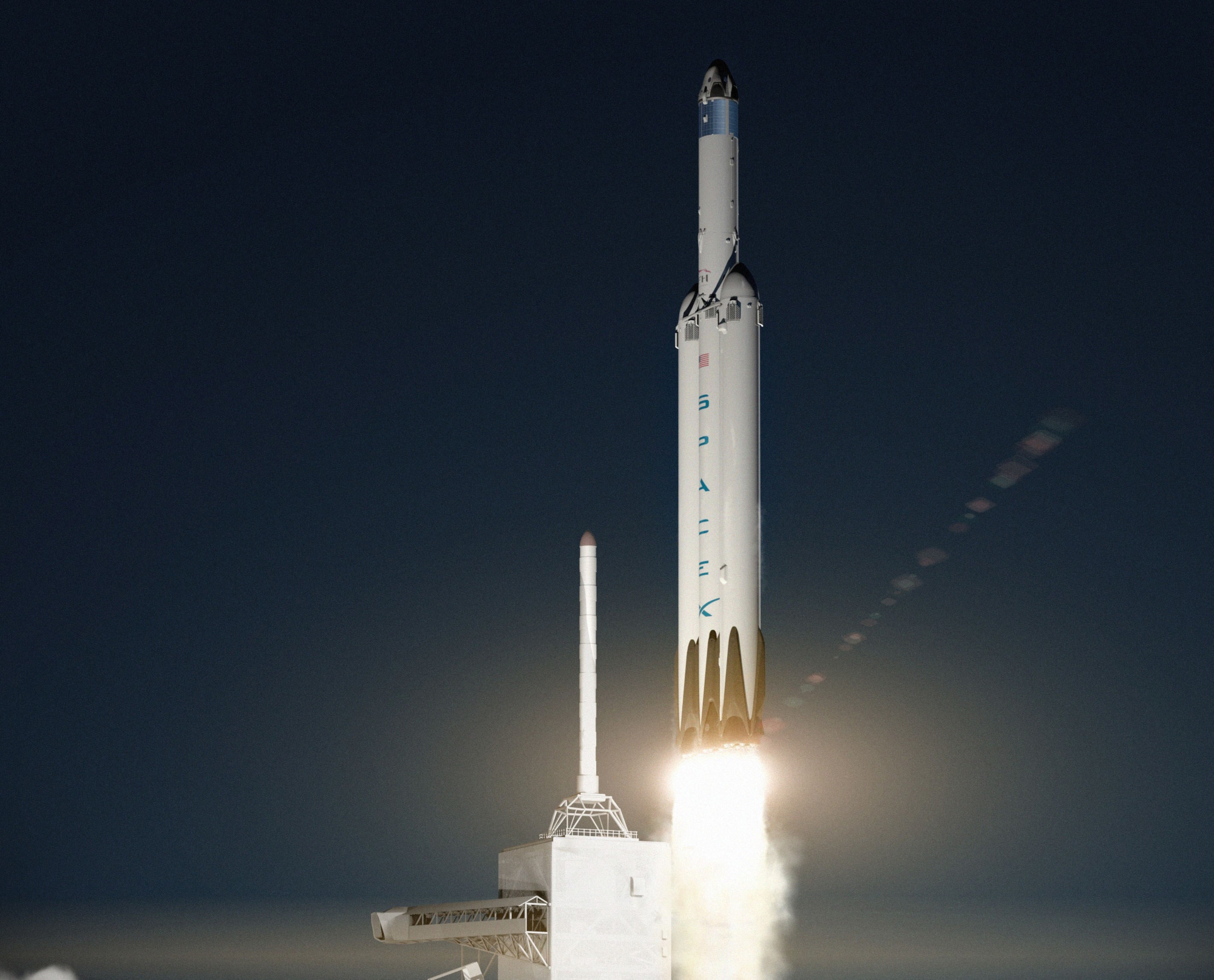 Falcon Heavy Rocket Launch HD Wallpaper
