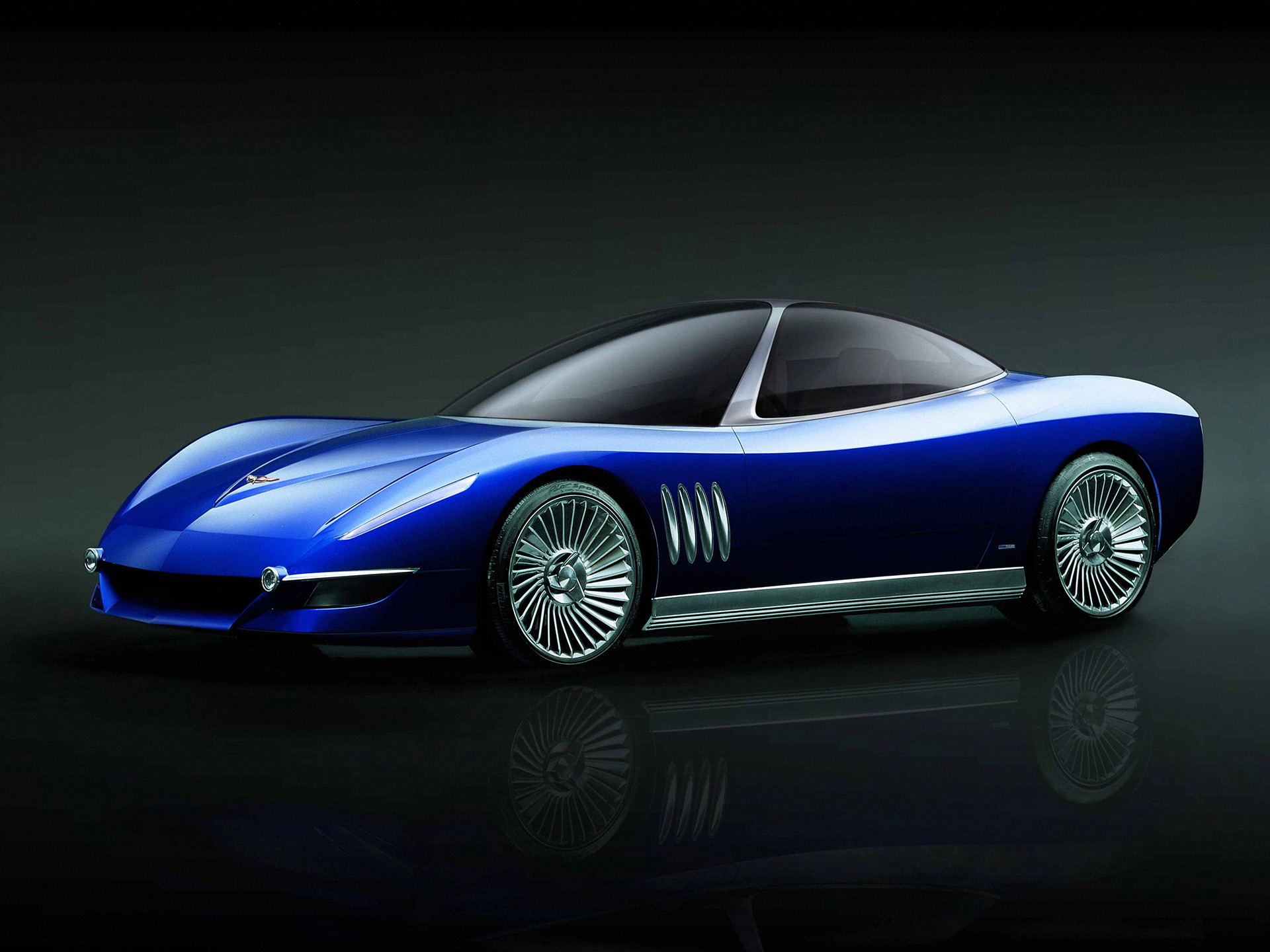 Blue Corvette Moray Concept Car HD Wallpaper