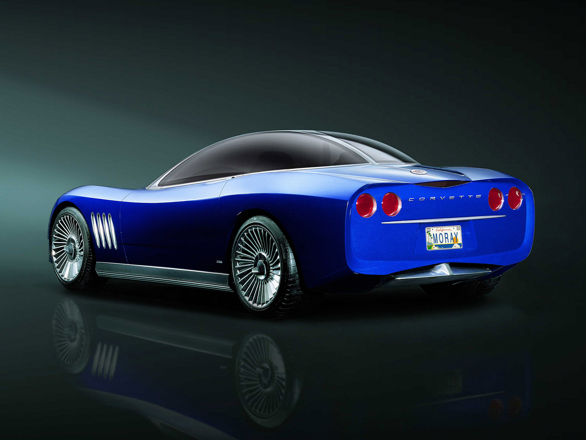 Blue Corvette Moray Concept Car HD Wallpaper