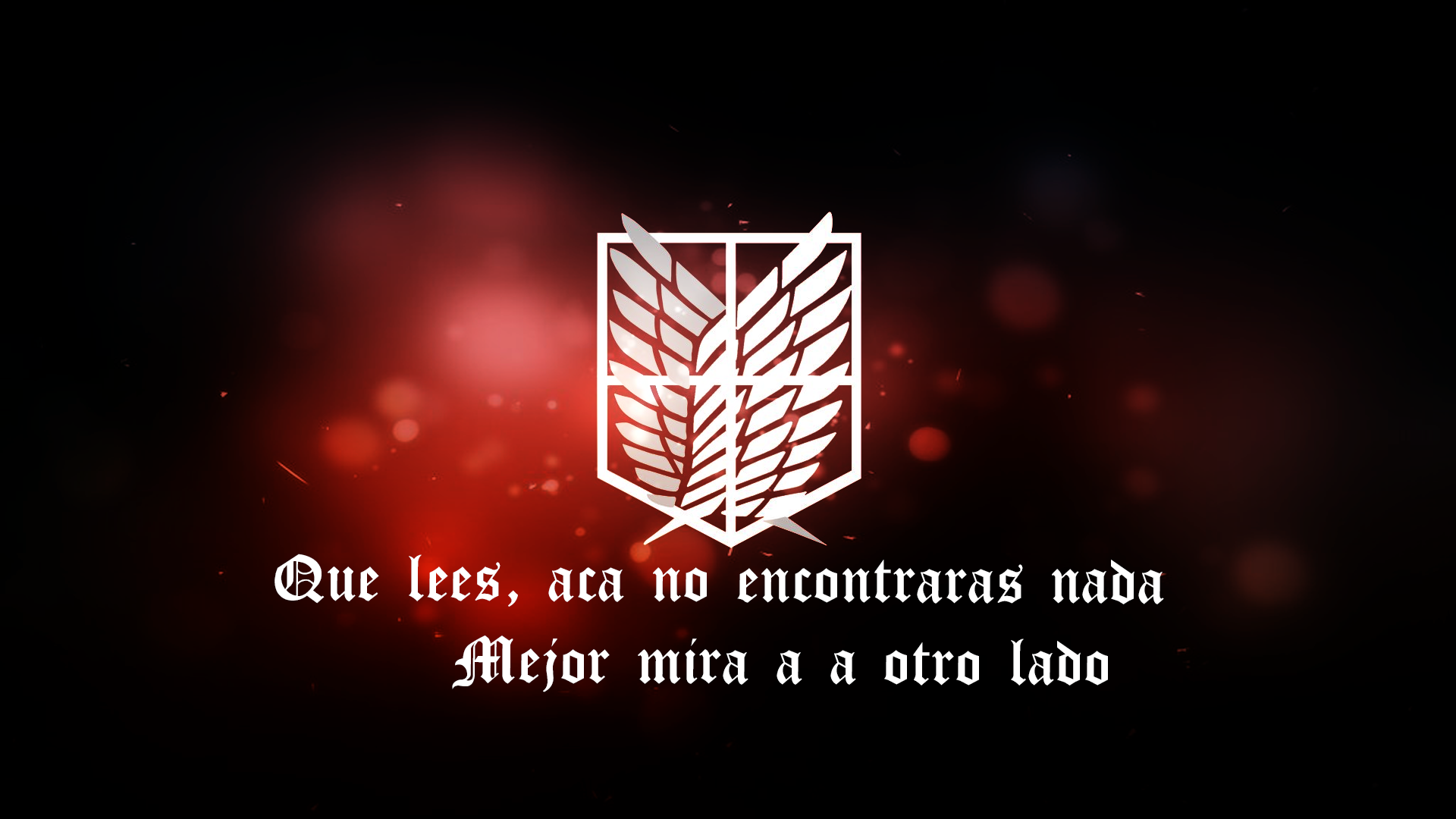 Attack on Titan Emblem with Spanish Text HD Wallpaper