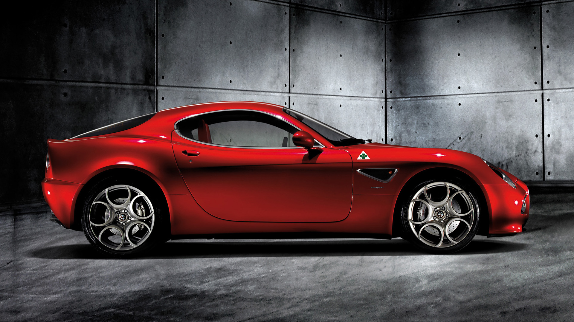 Red 2009 Alfa Romeo 8C Competizione Coupe HD Wallpaper