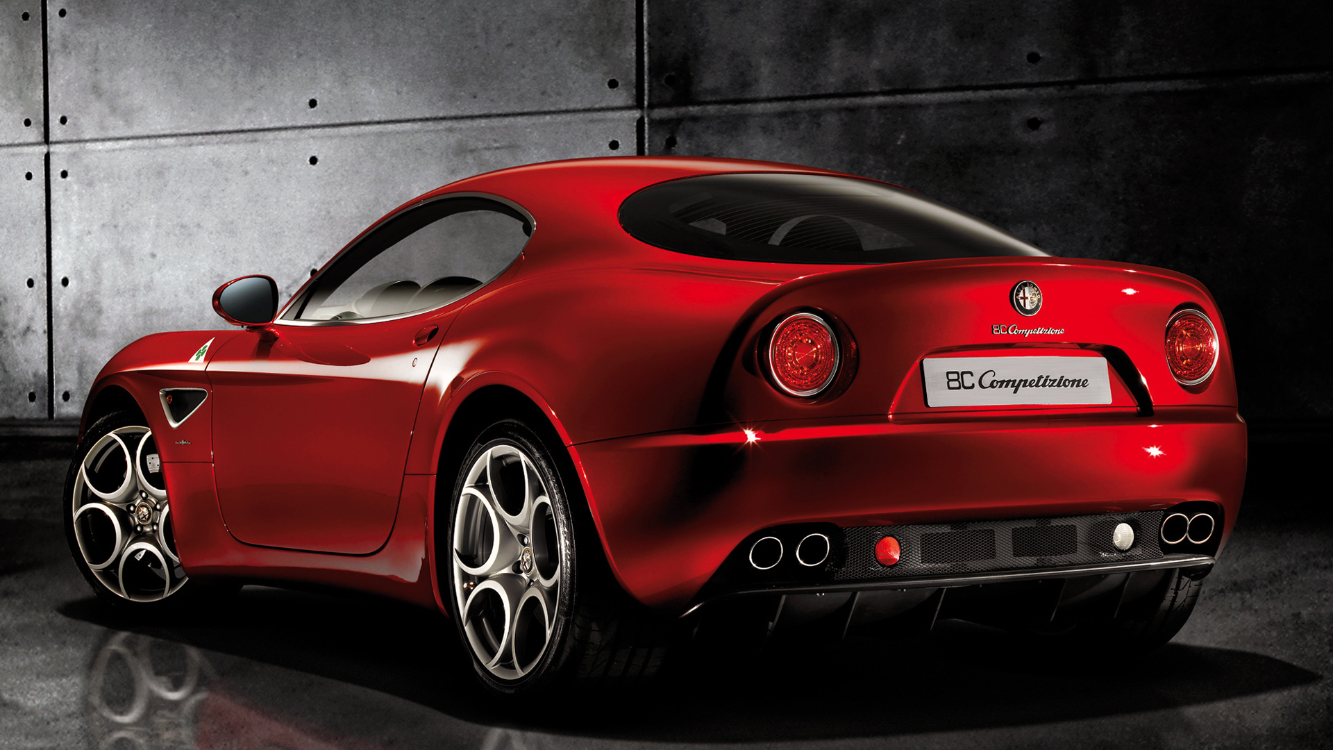 Red 2009 Alfa Romeo 8C Competizione Sport Car HD Wallpaper
