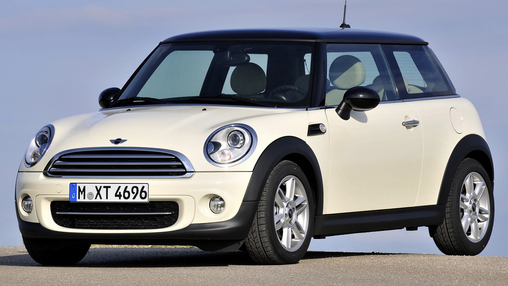 2010 Mini Cooper White Car HD Wallpaper