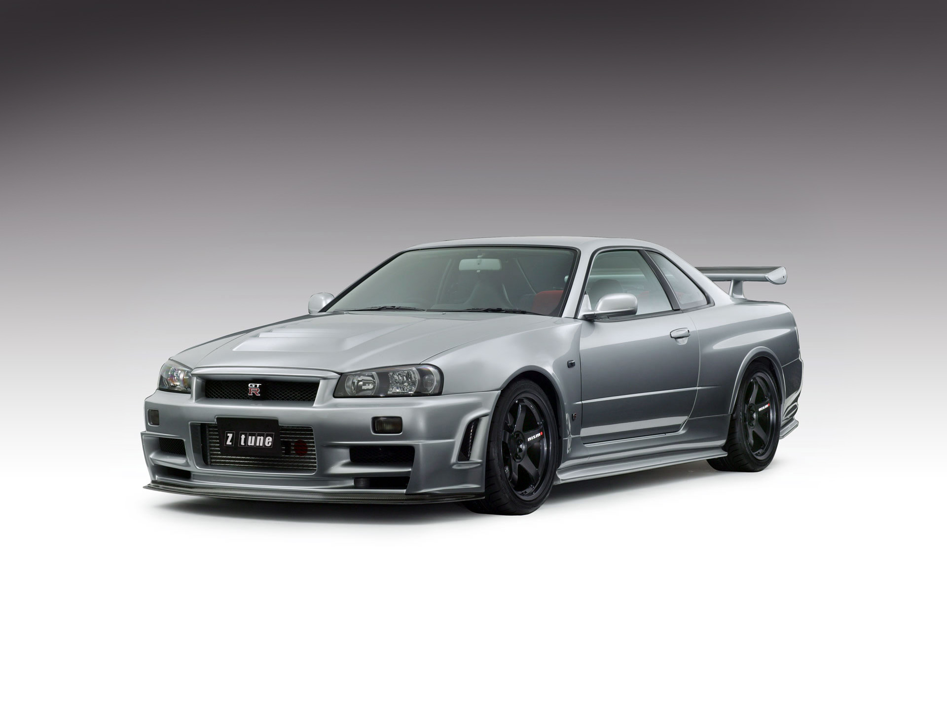 Silver Nissan Skyline R34 Z-Tune HD Wallpaper