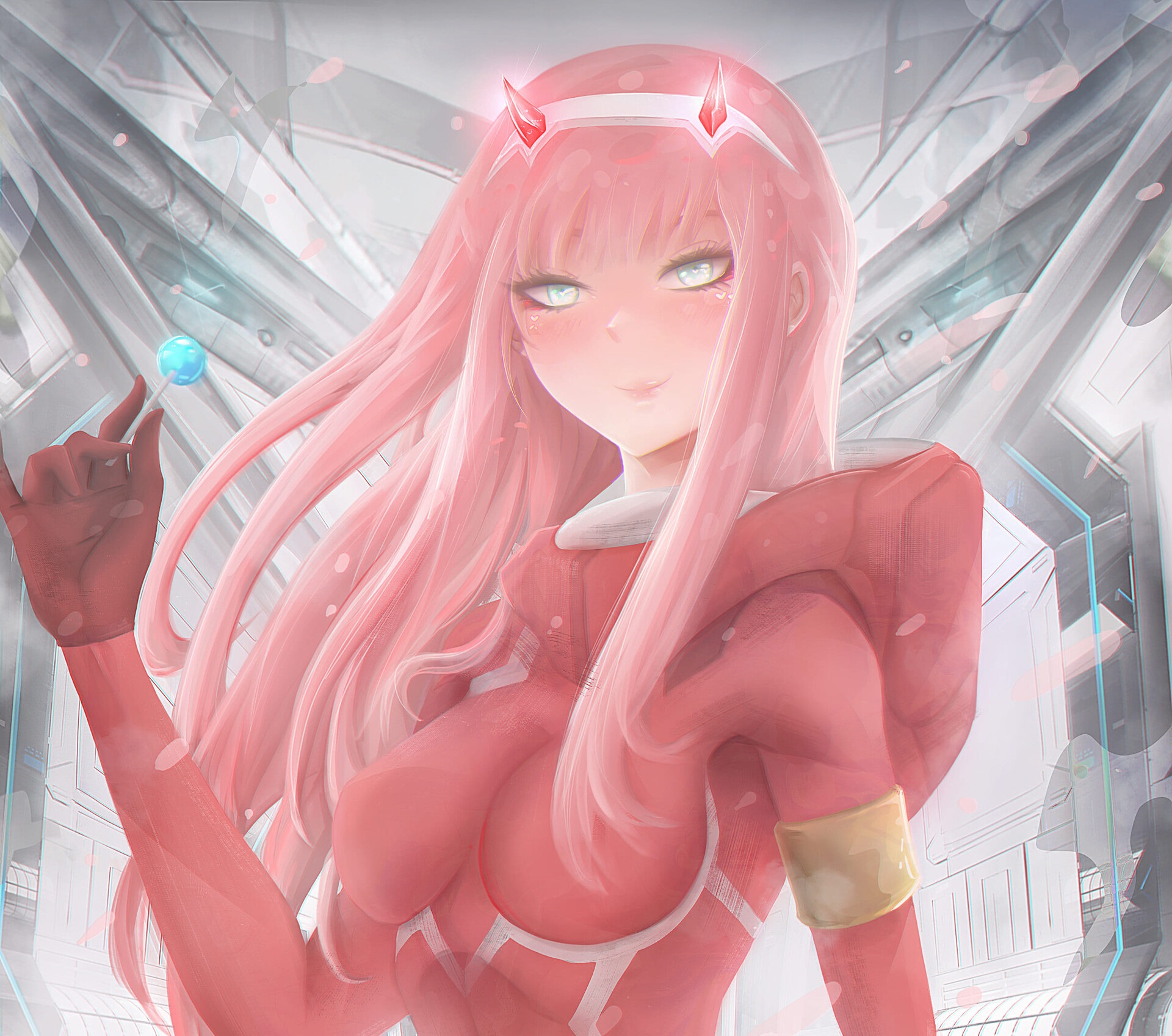Zero Two from Darling in the FranXX HD Wallpaper