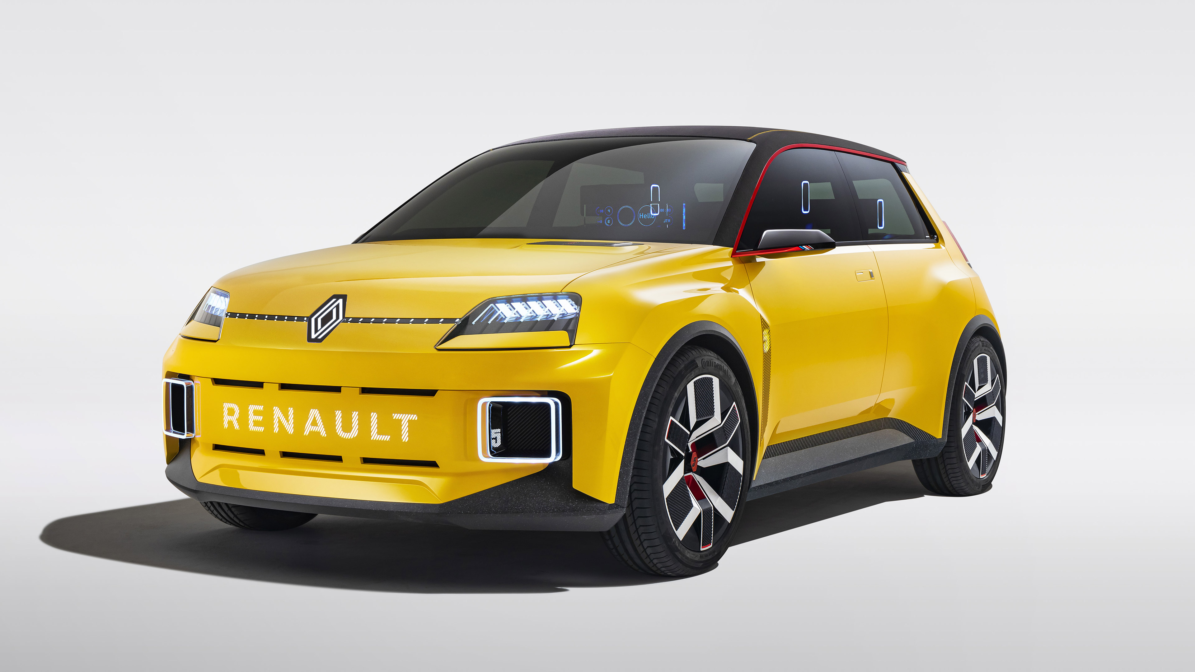 Yellow Renault 5 Electric Concept Car HD Wallpaper