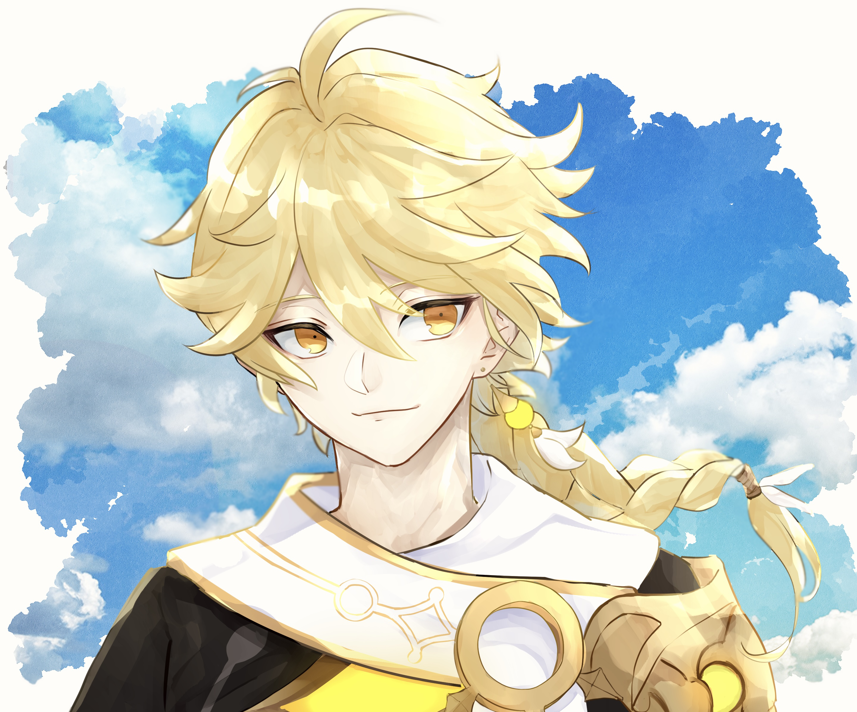 Aether from Genshin Impact HD Wallpaper