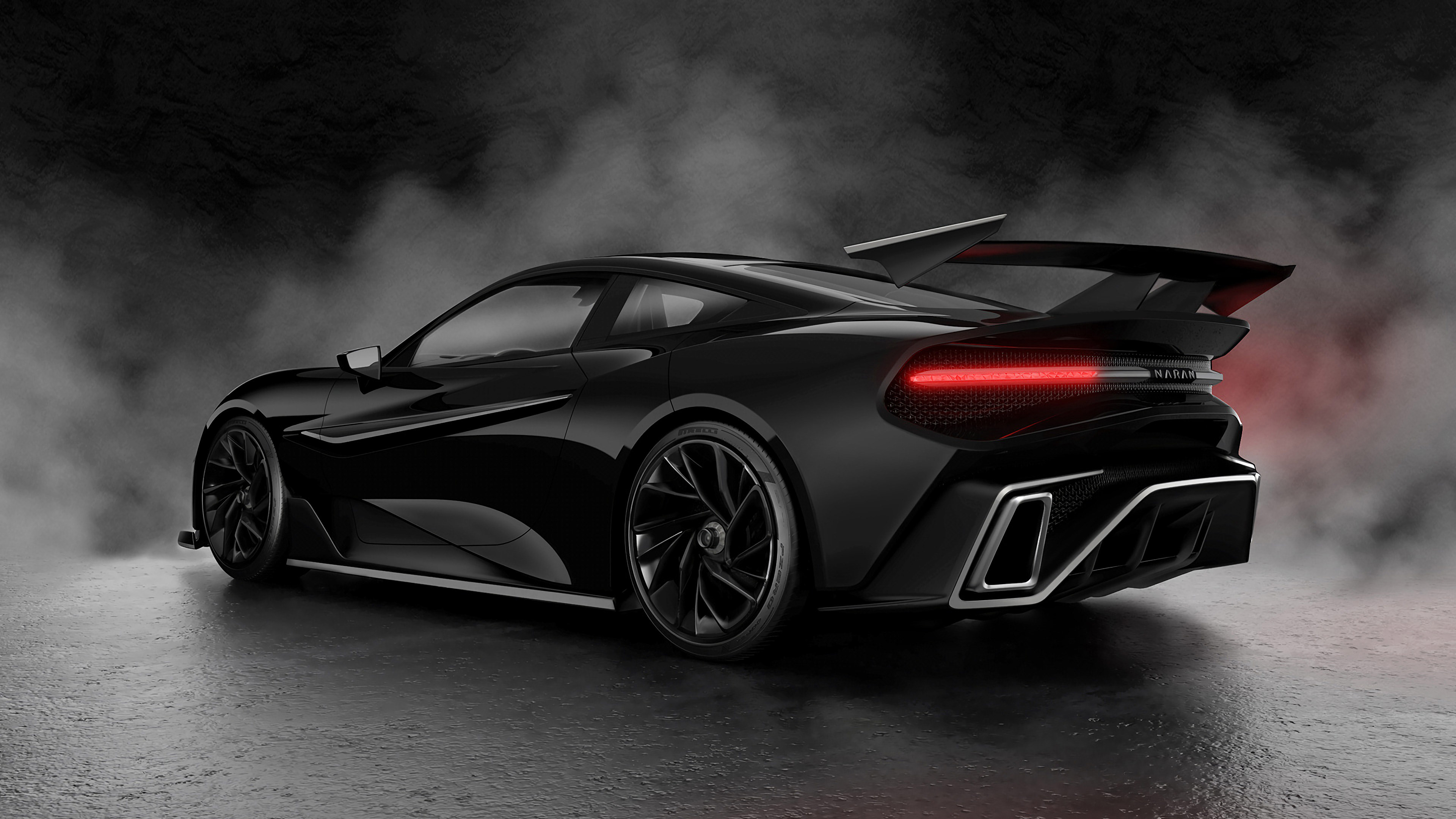 Black 2021 Naran Hyper Coupe Sportscar HD Wallpaper