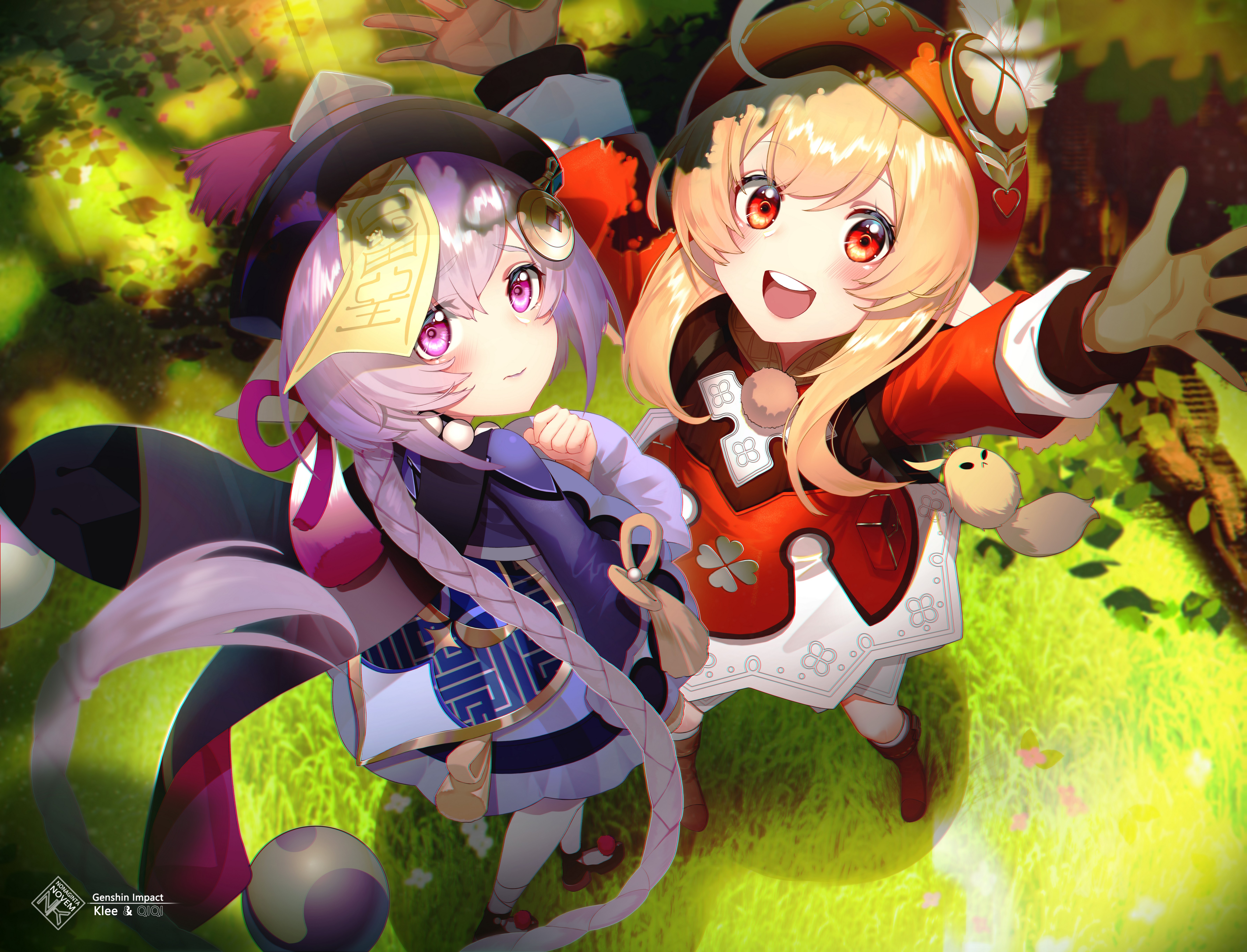 Klee and Qiqi from Genshin Impact 4K HD Wallpaper