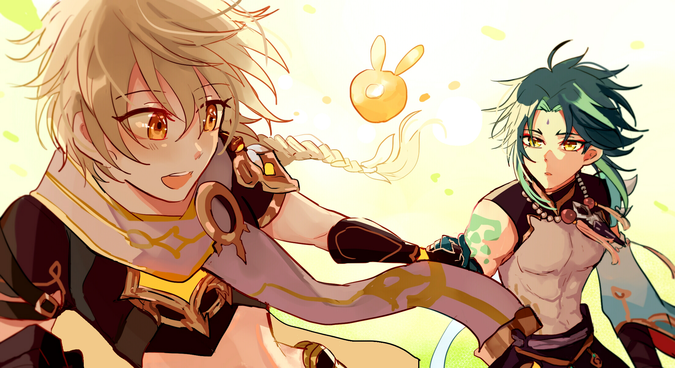 Aether and Xiao from Genshin Impact HD Wallpaper