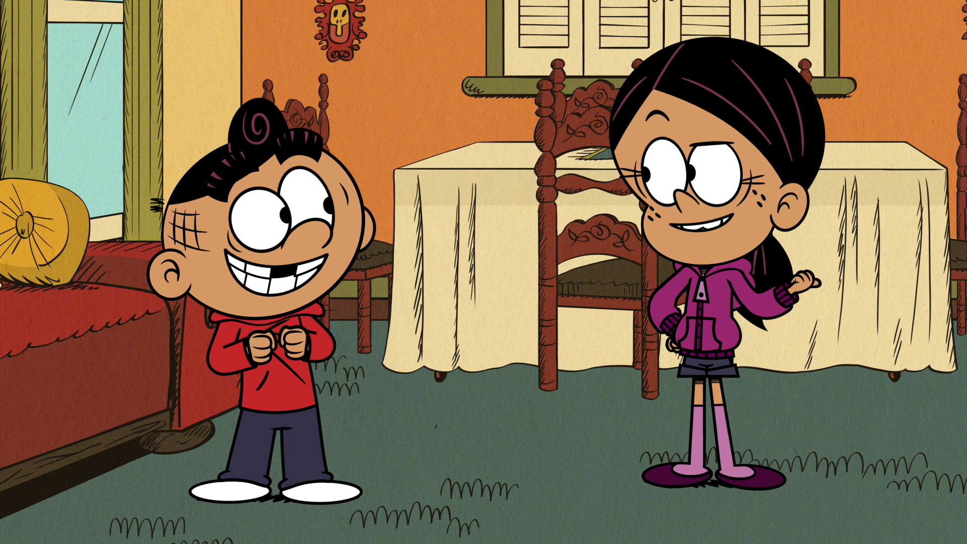 Carlino Casagrande and Ronnie Anne from The Loud House HD Wallpaper