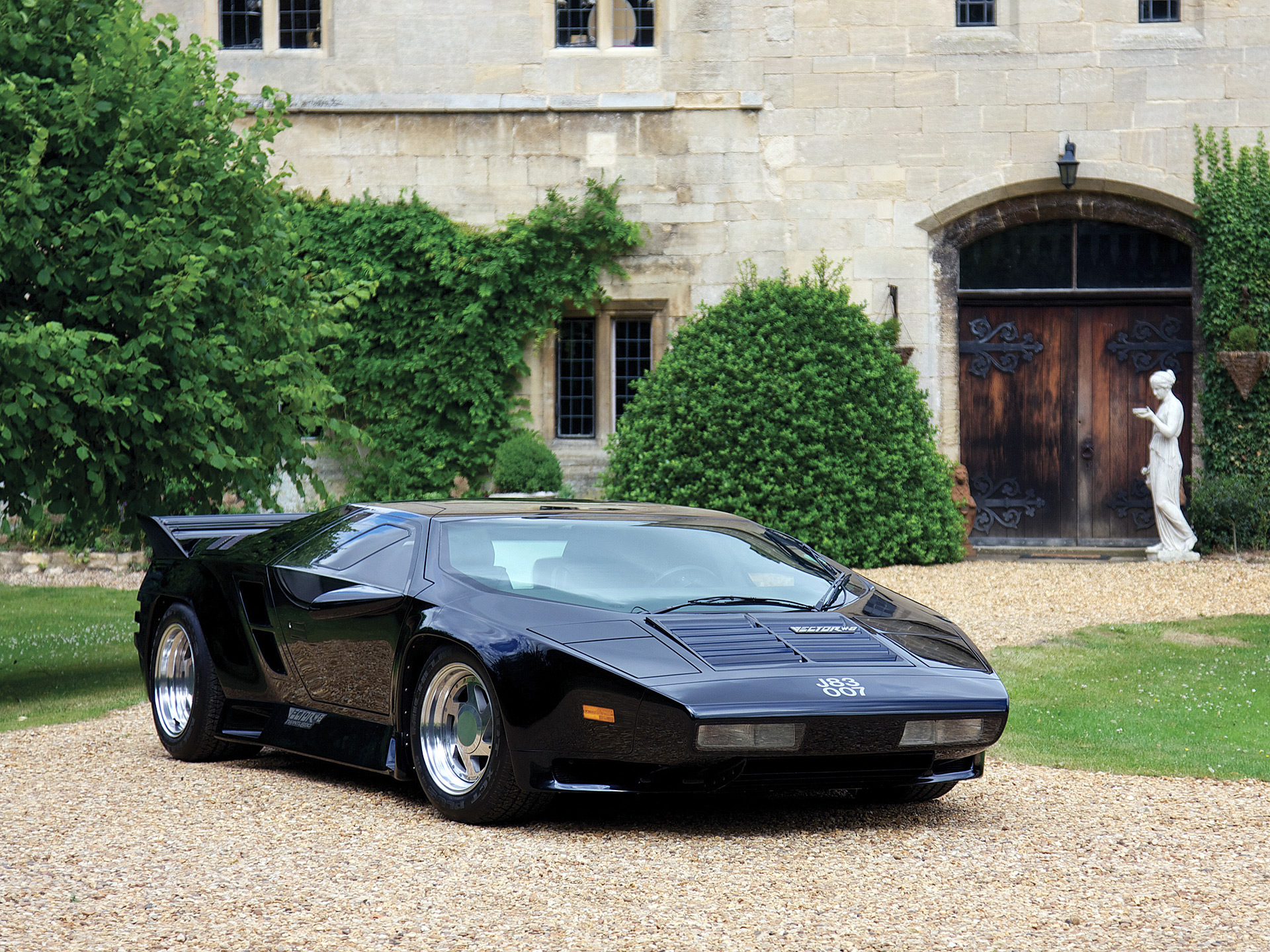 Black Vector W8 Twin Turbo sports car HD Wallpaper