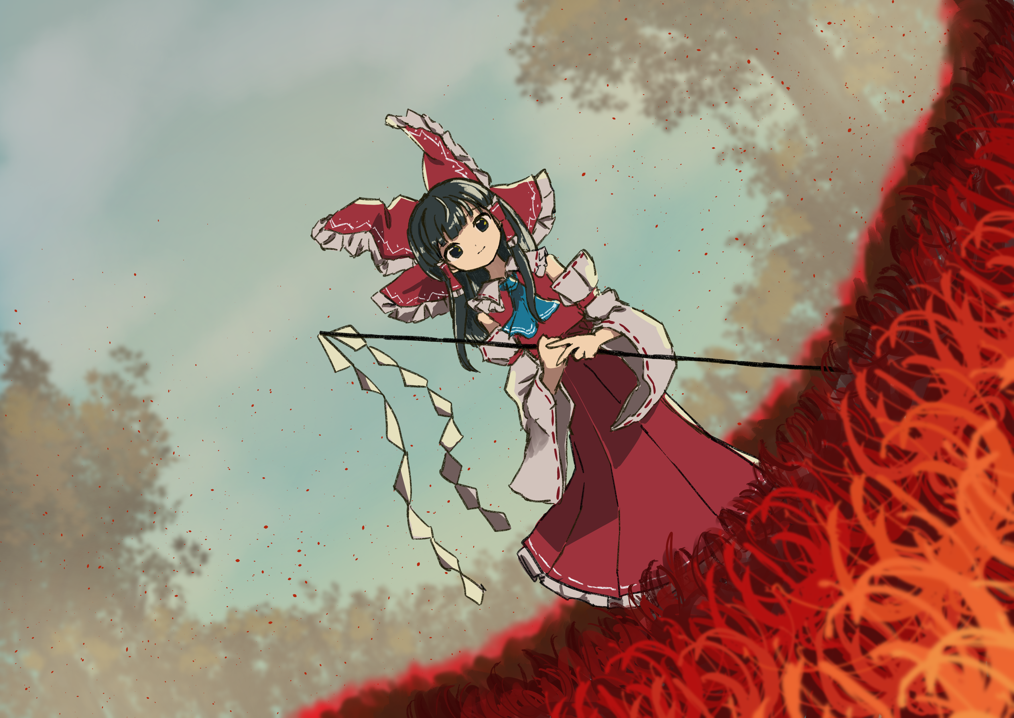Reimu Hakurei from Touhou HD Wallpaper