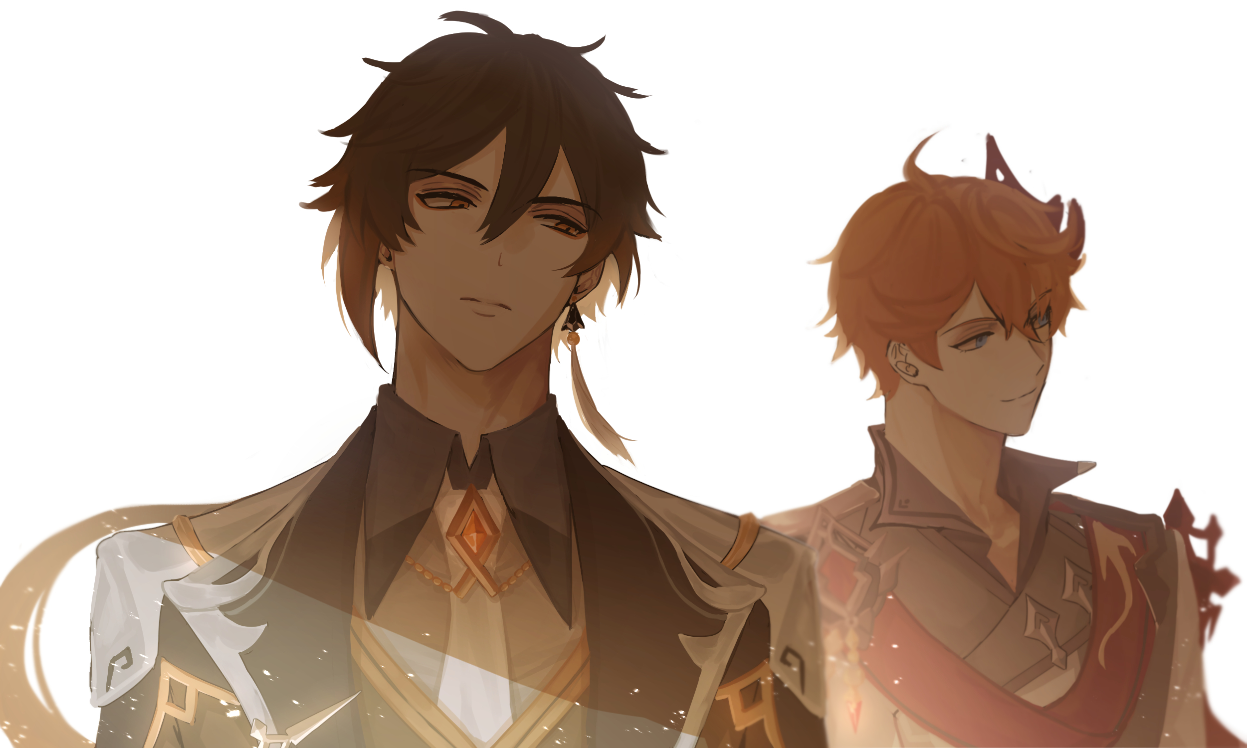 Zhongli and Tartaglia from Genshin Impact HD Wallpaper