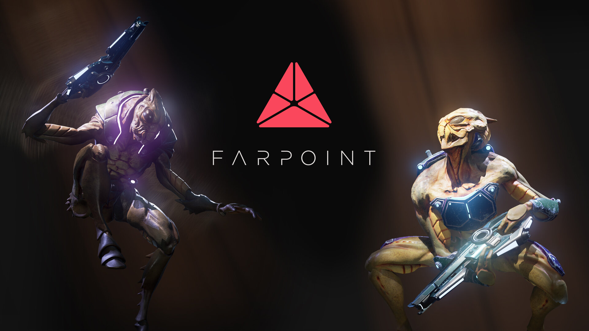 Farpoint video game cover art with alien creatures HD Wallpaper