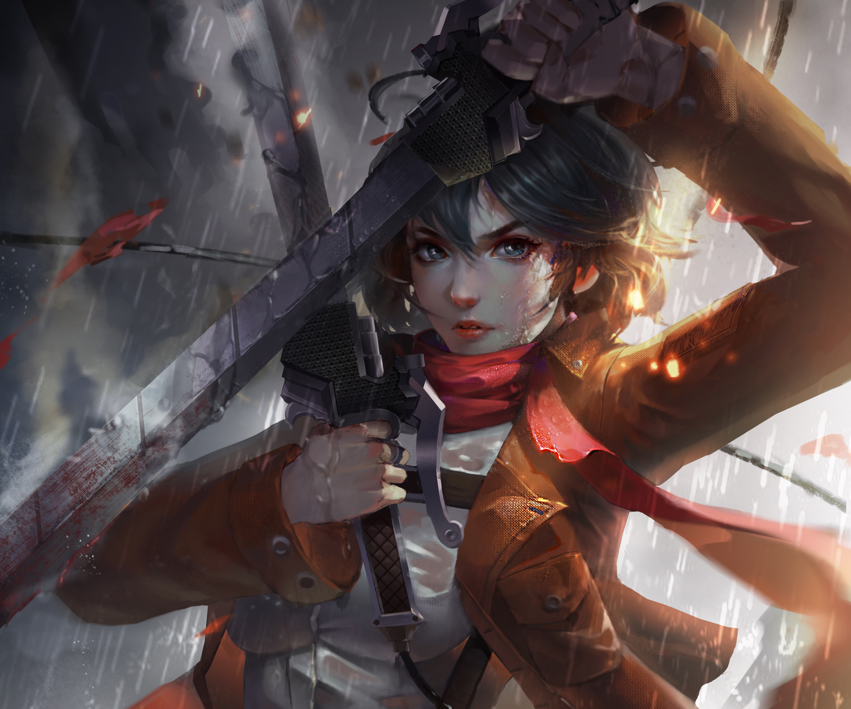 Mikasa Ackerman from Attack on Titan HD Wallpaper