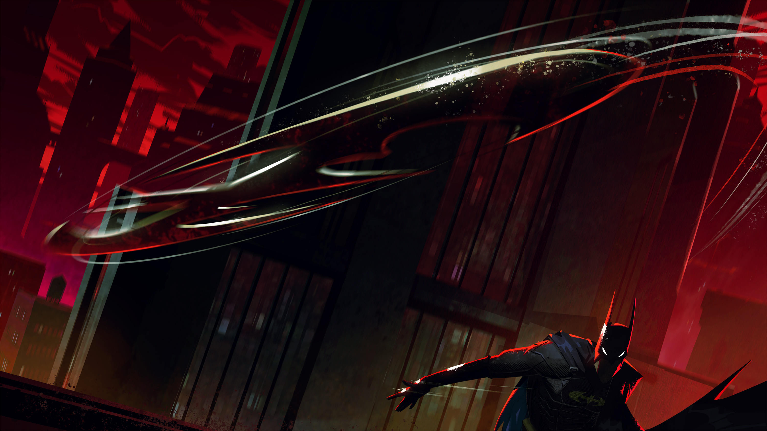 Batman from DC Comics in a dark city HD Wallpaper