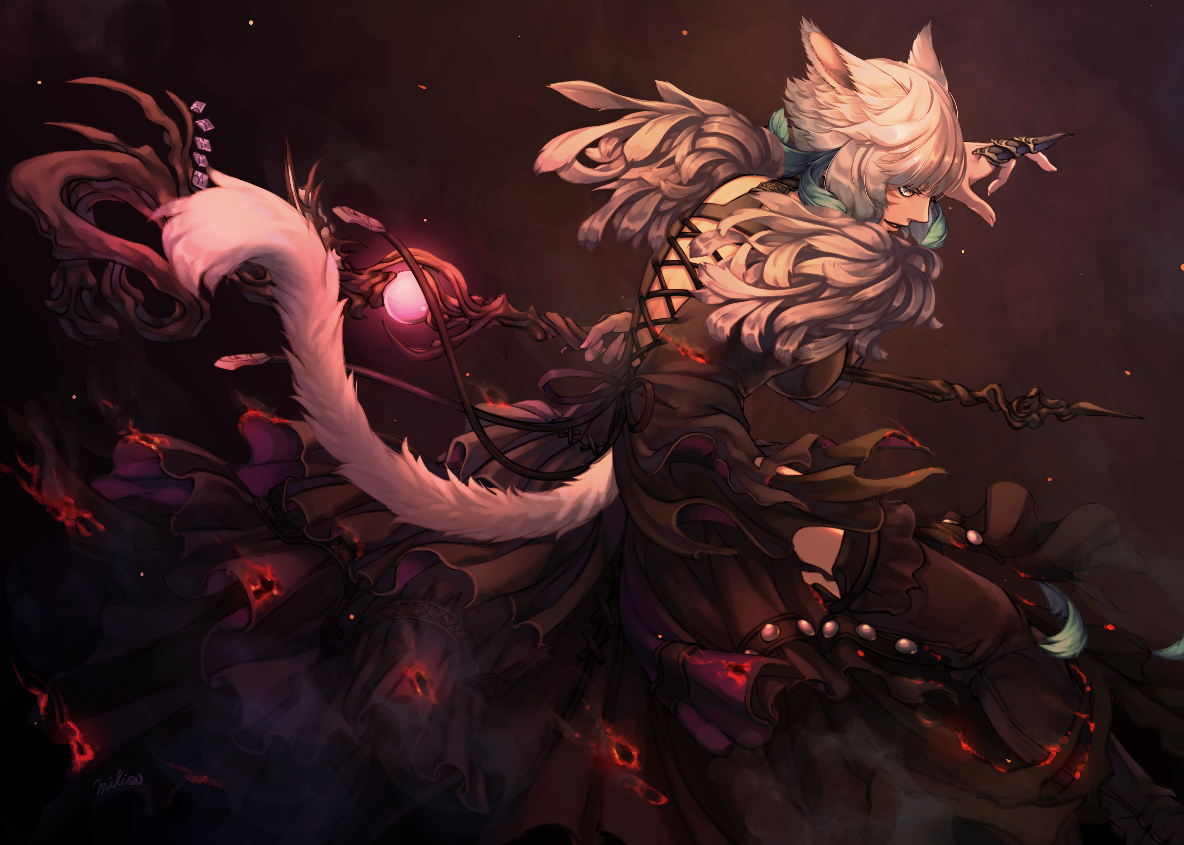 Miqote from Final Fantasy 4K HD Wallpaper