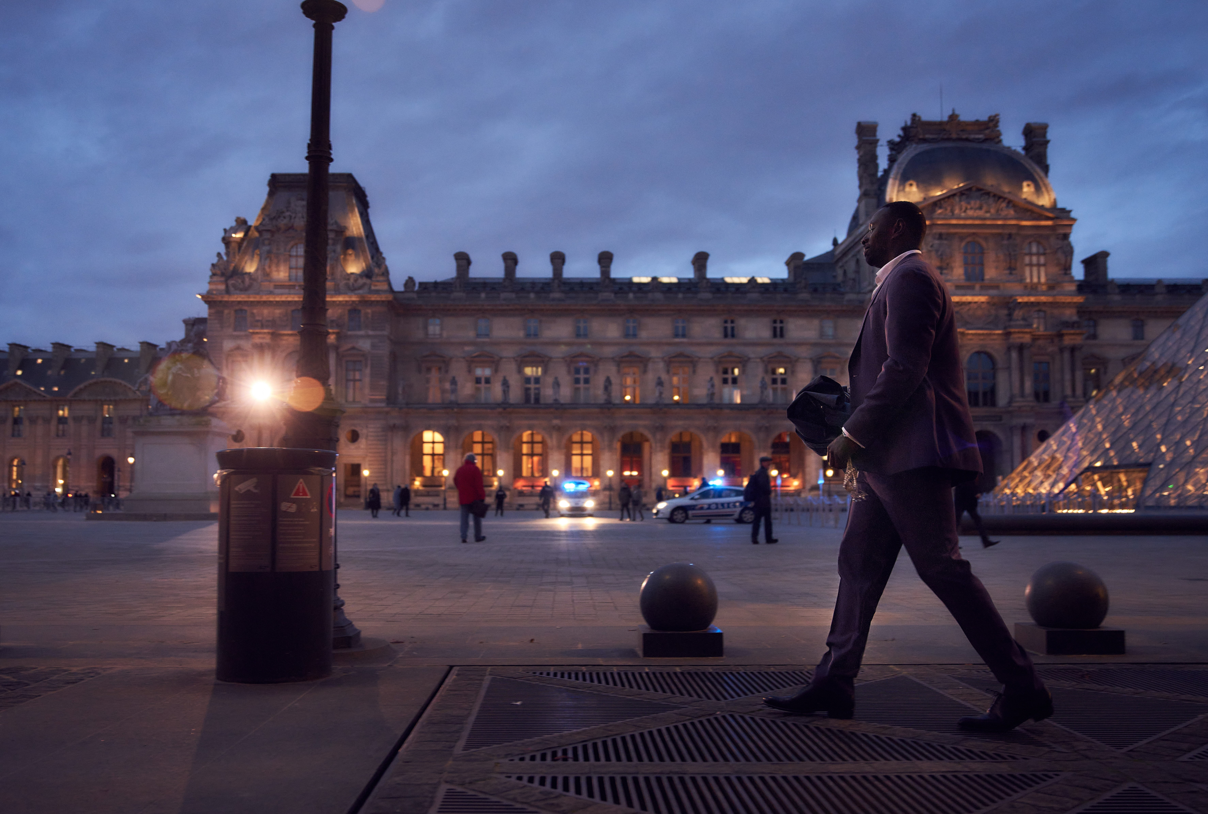 Omar Sy as Lupin in Paris at Night HD Wallpaper