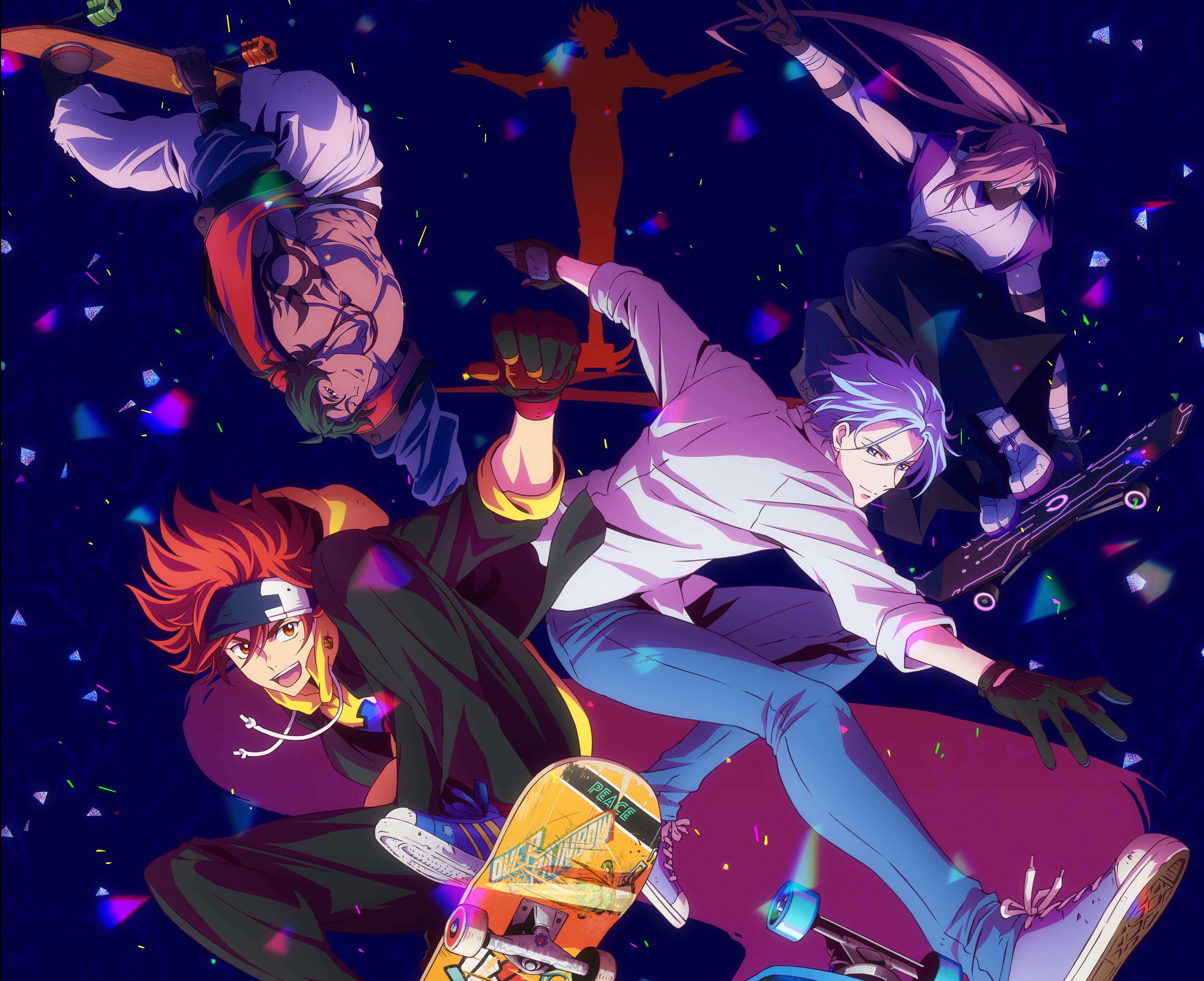 Reki Kyan, Langa Hasegawa, Kojiro Nanjo, and Kaoru Sakurayashiki from SK8 the Infinity 4K HD Wallpaper