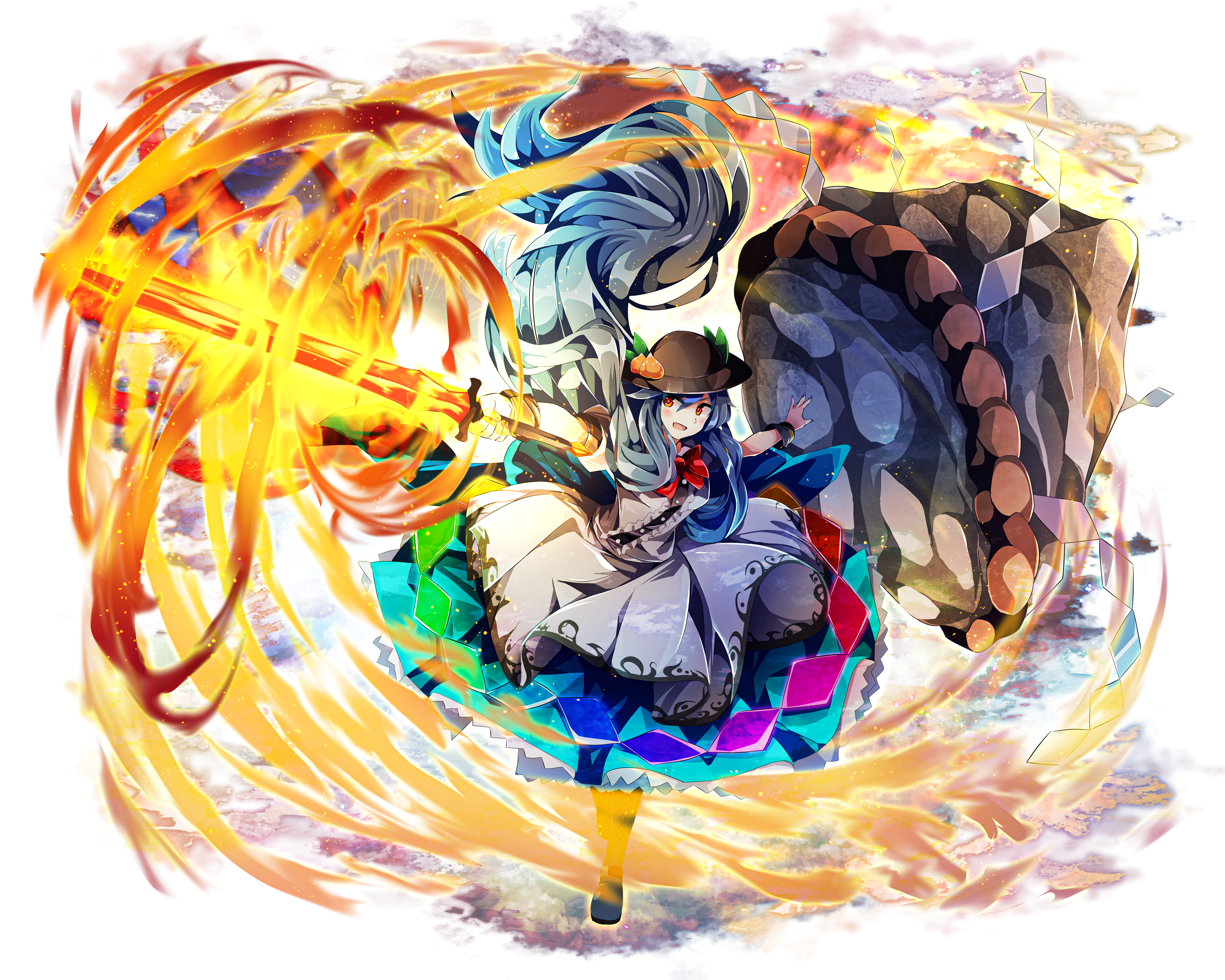 Tenshi Hinanawi 4K HD Wallpaper