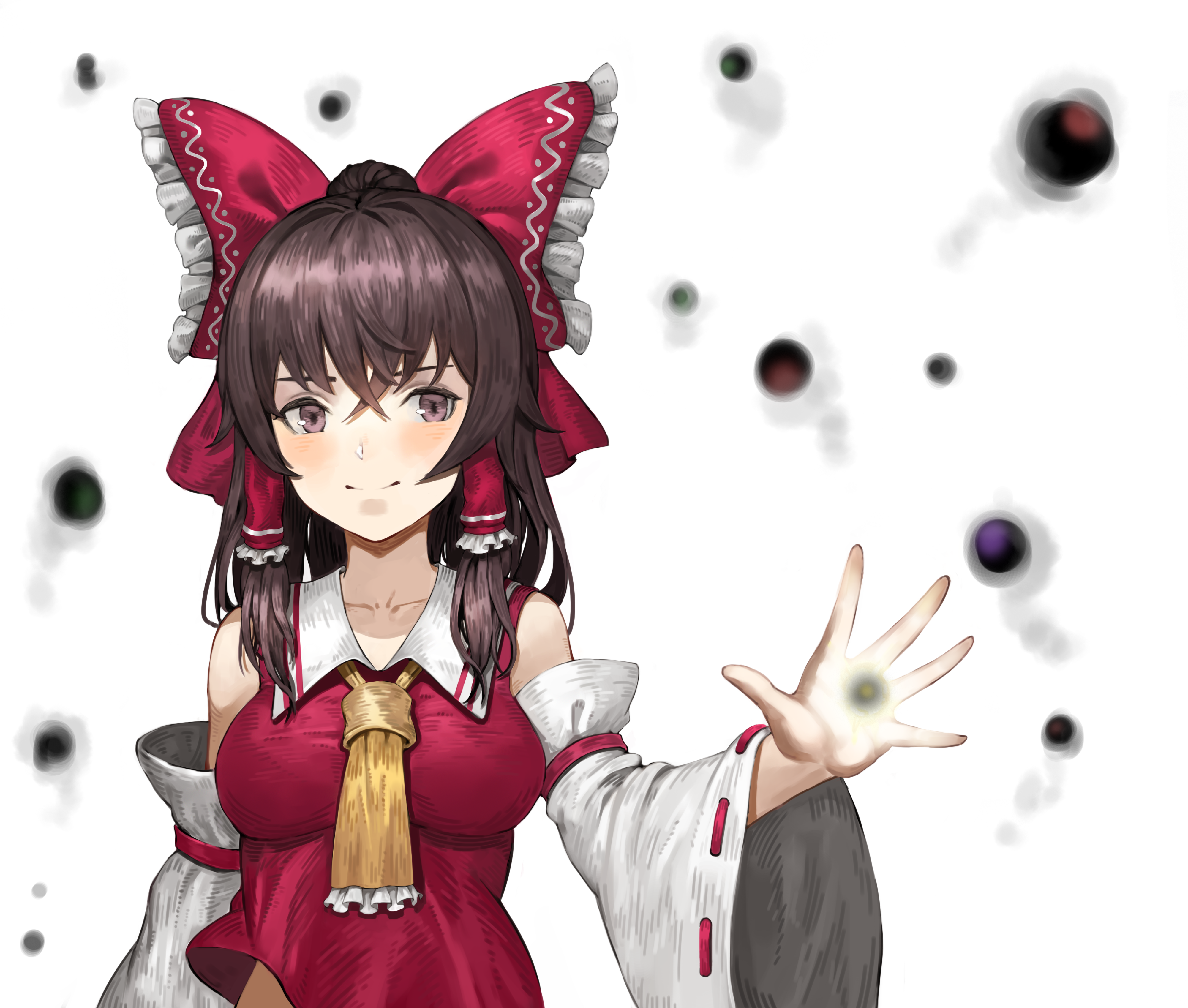 Reimu Hakurei from Touhou 4K HD Wallpaper