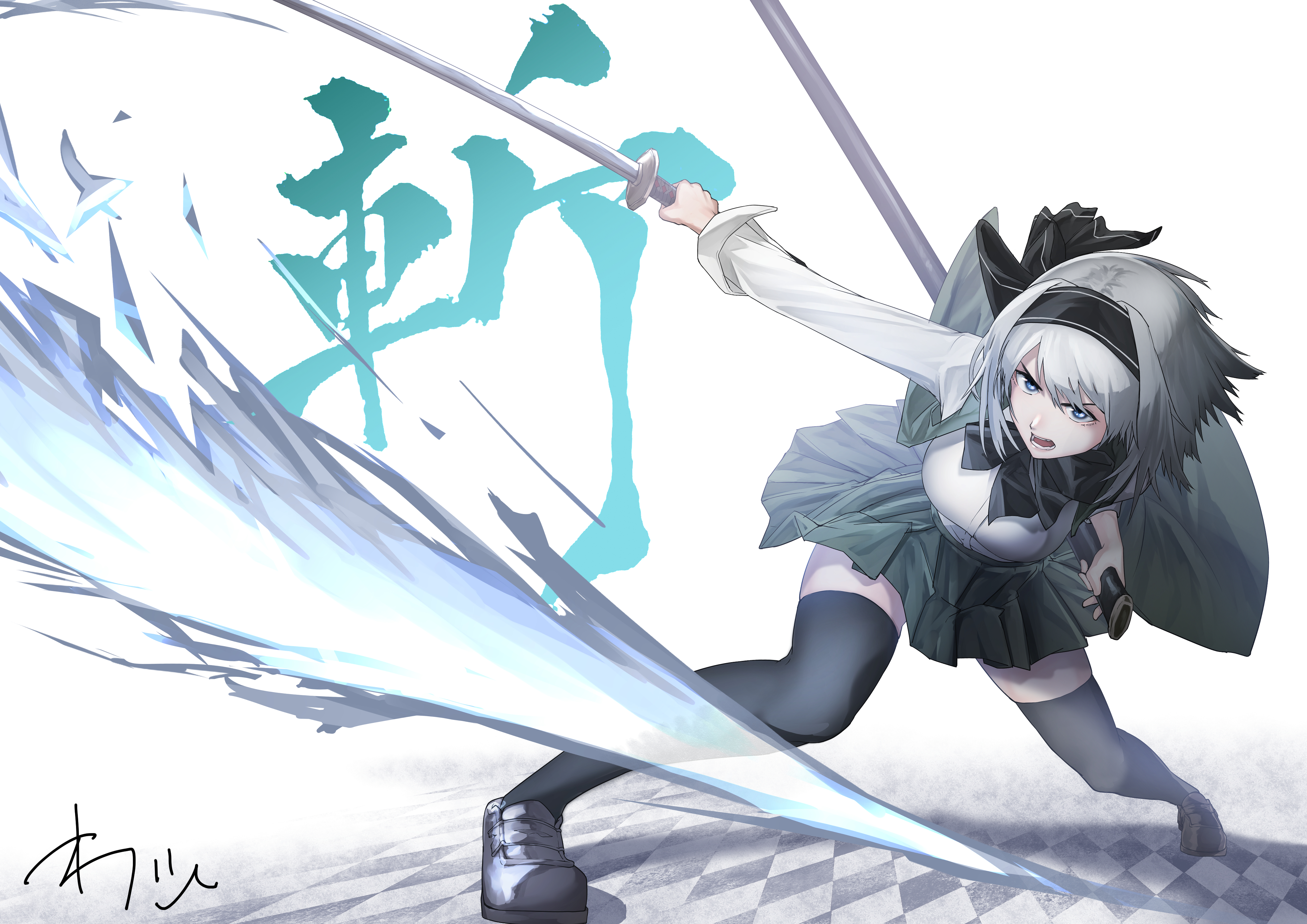 Youmu Konpaku from Touhou 4K HD Wallpaper