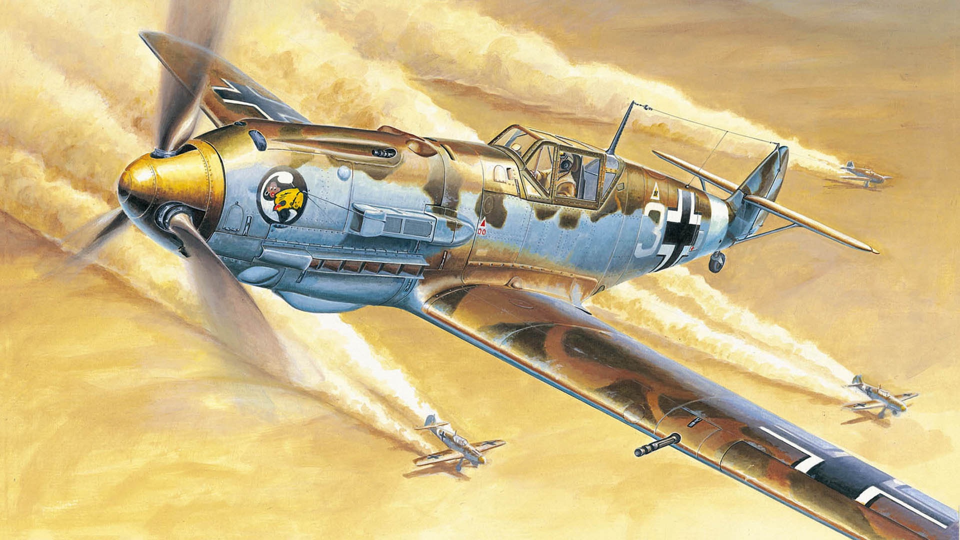 Messerschmitt Bf 109 Warplane in Flight HD Wallpaper