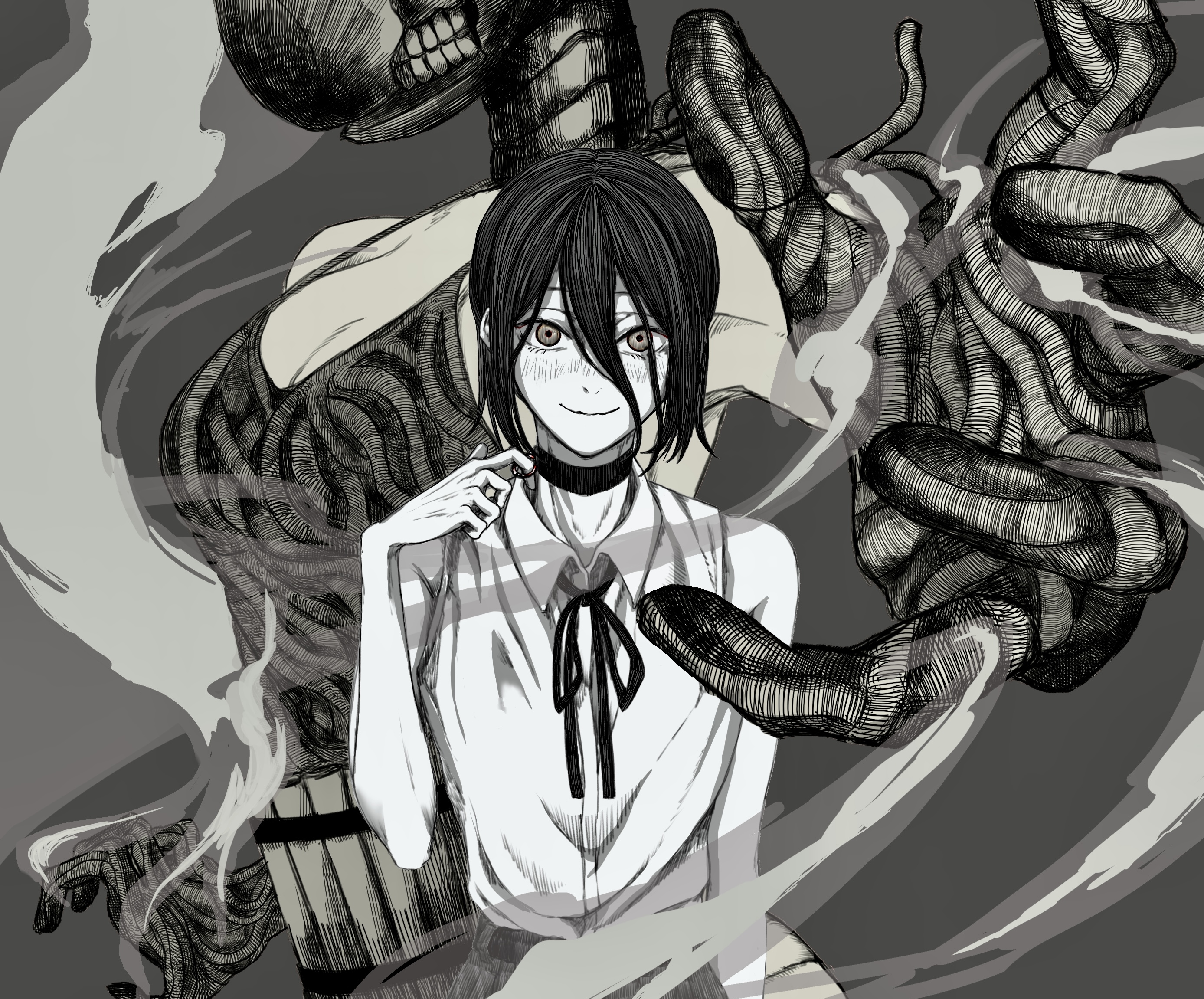 Reze from Chainsaw Man with a devil HD Wallpaper