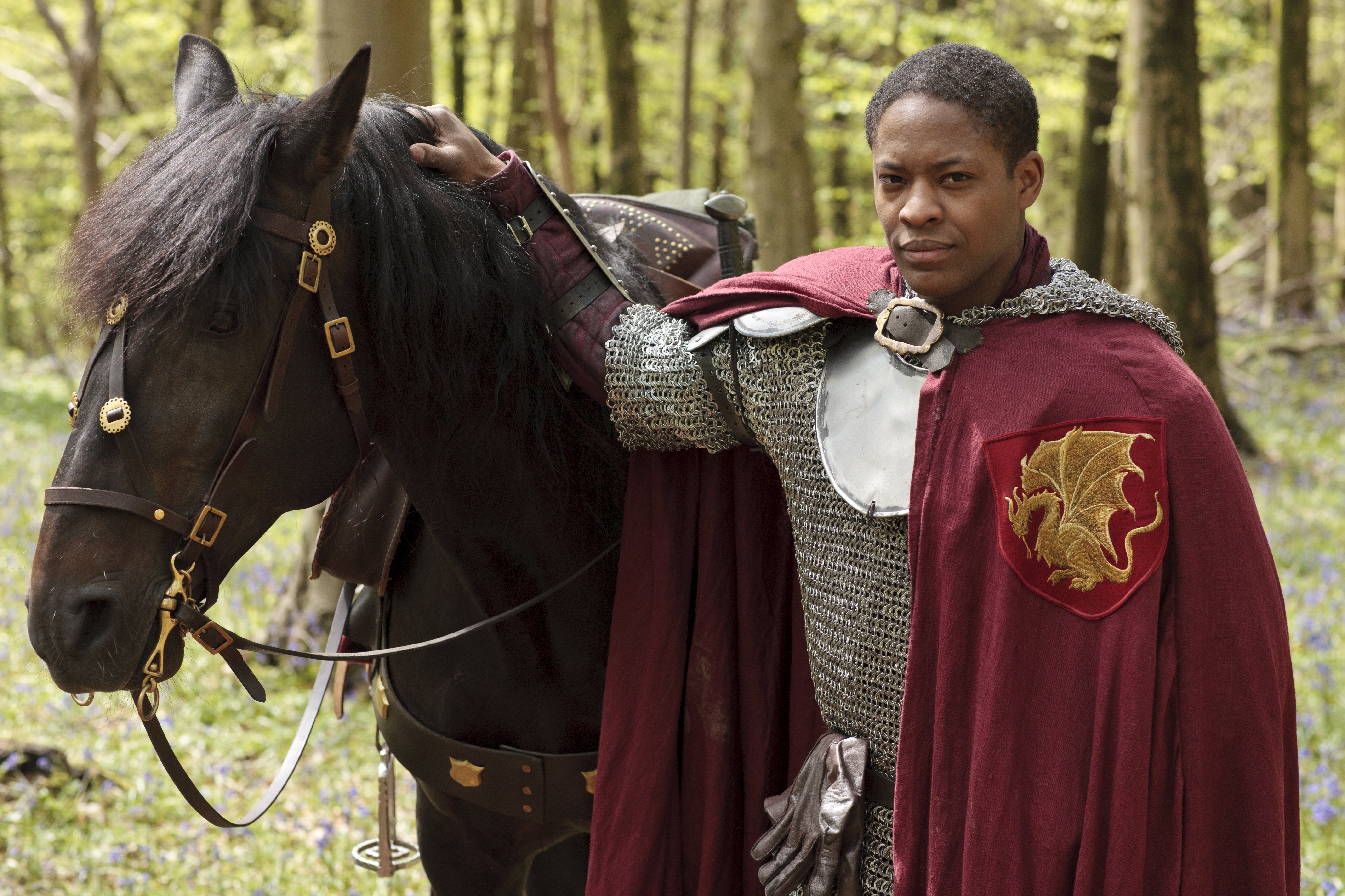 Elyan from Merlin with a horse HD Wallpaper