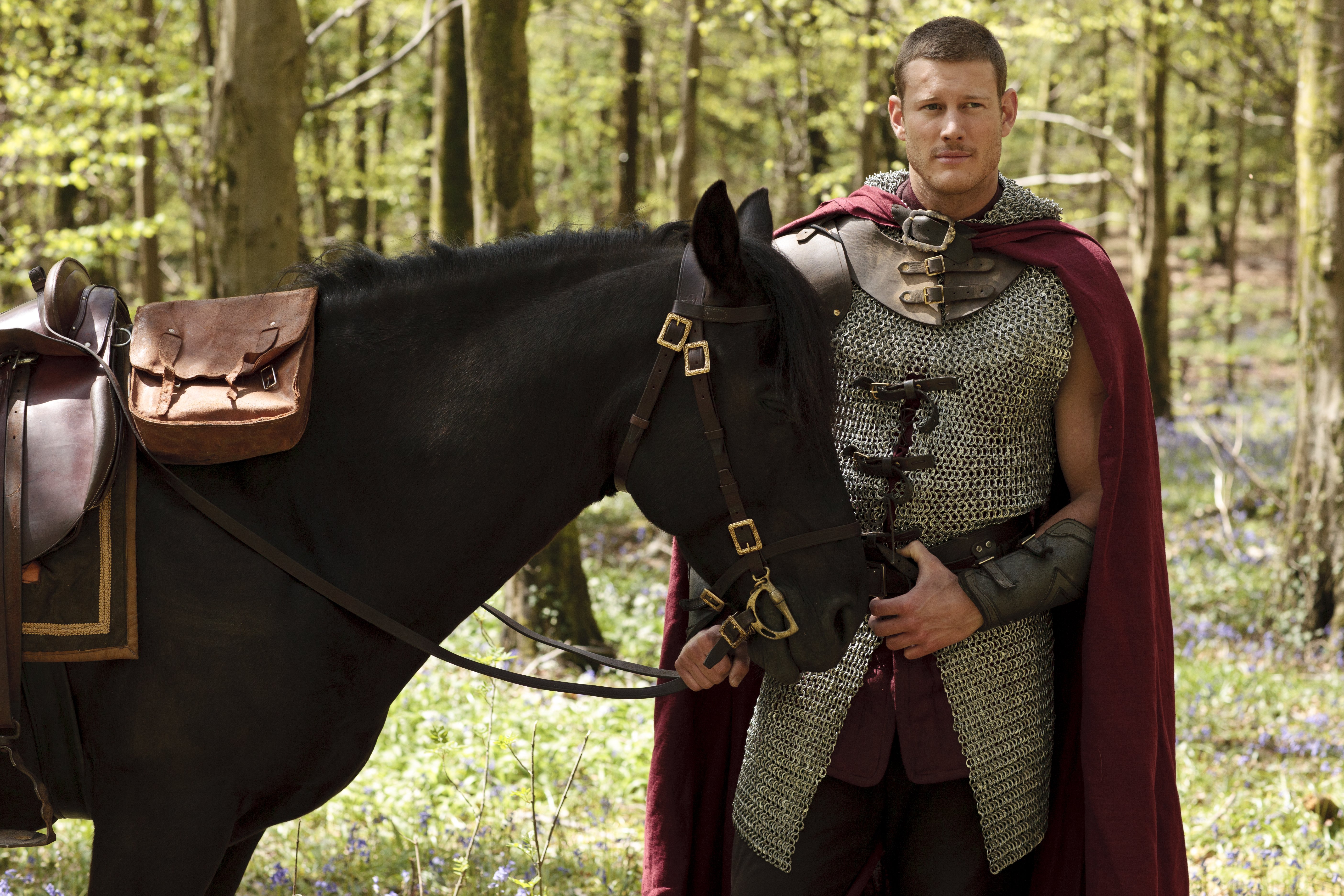 Percival from Merlin with a horse HD Wallpaper