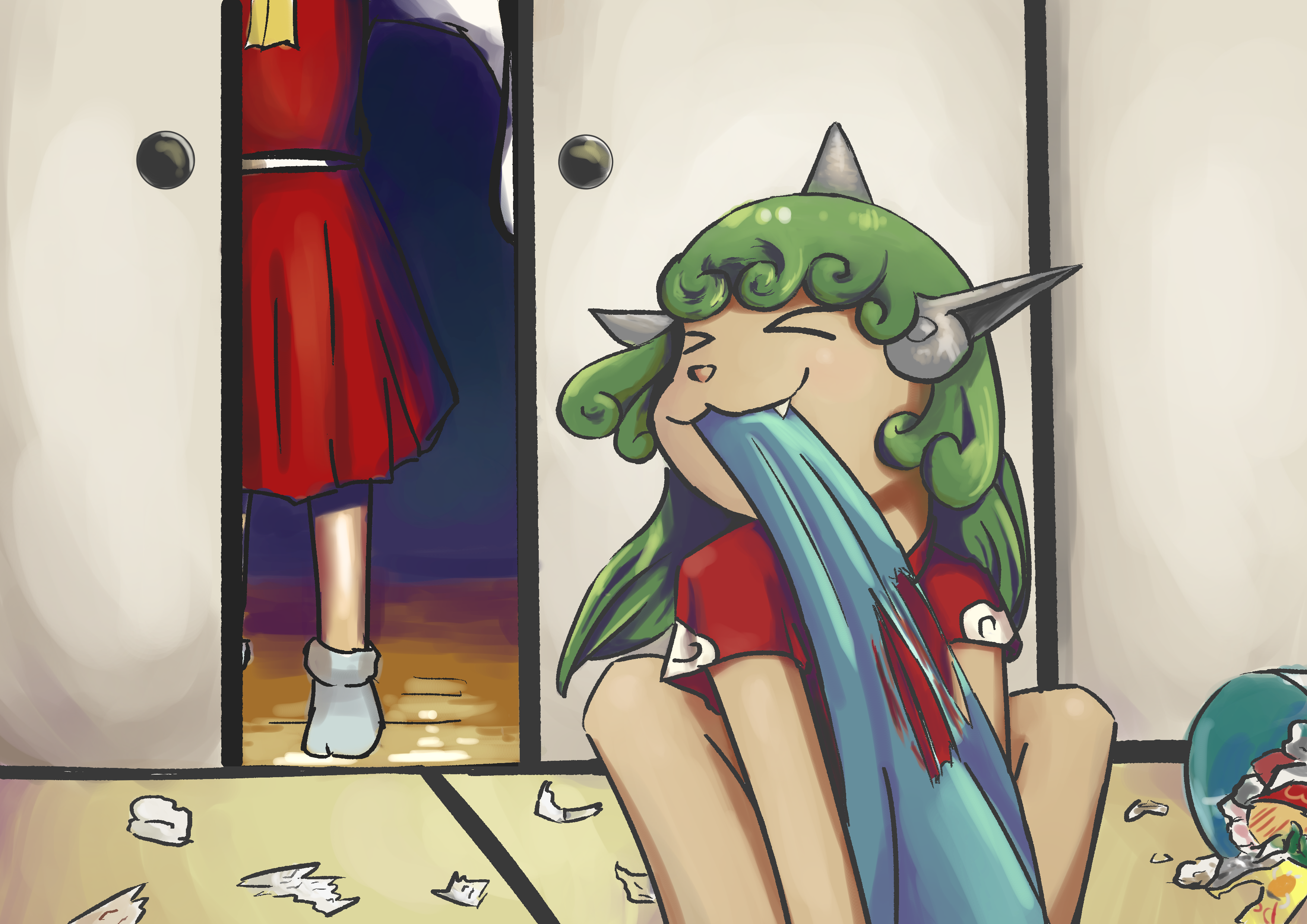 Aunn Komano from Touhou HD HD Wallpaper