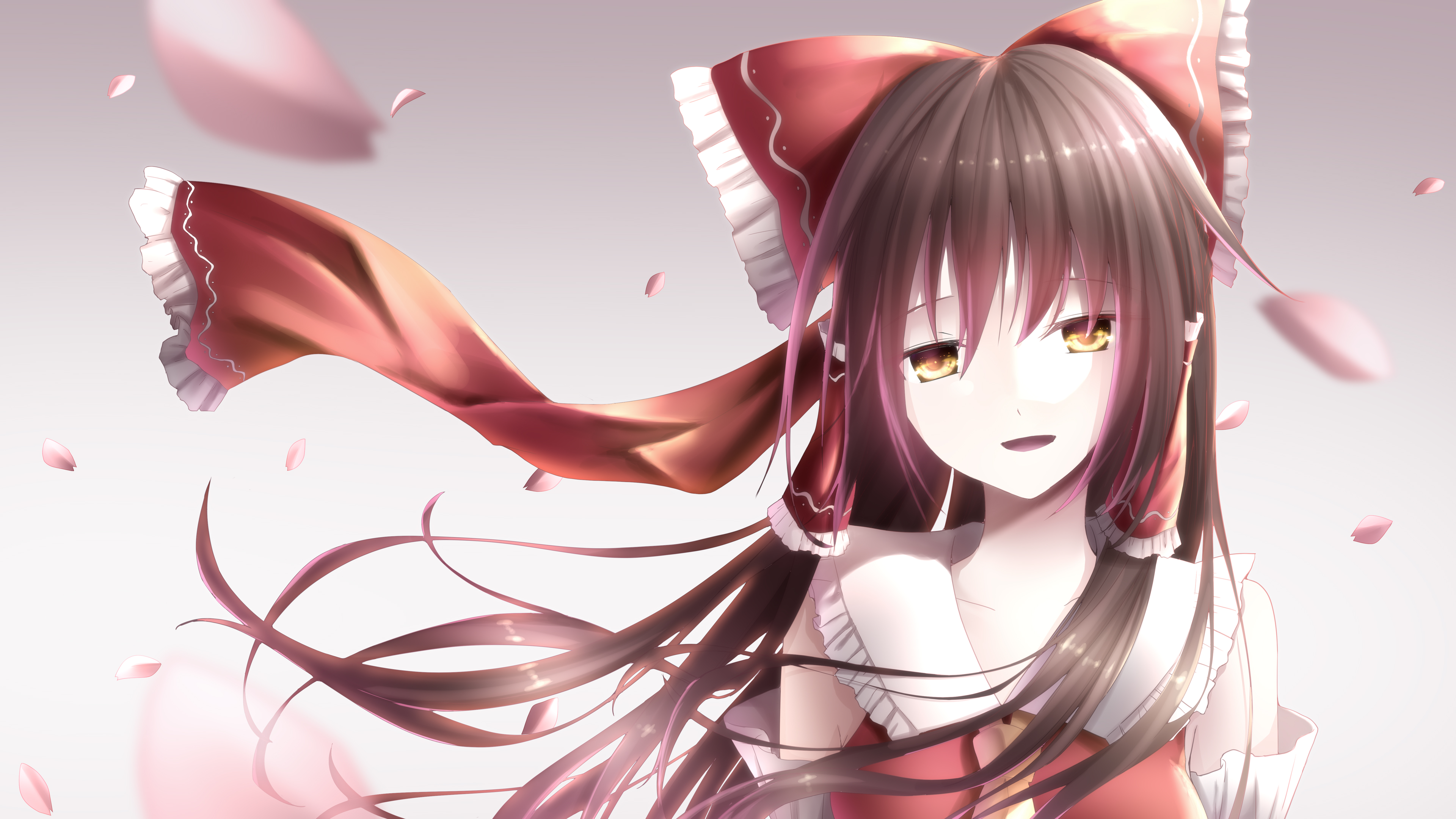 Reimu Hakurei from Touhou 4K HD Wallpaper