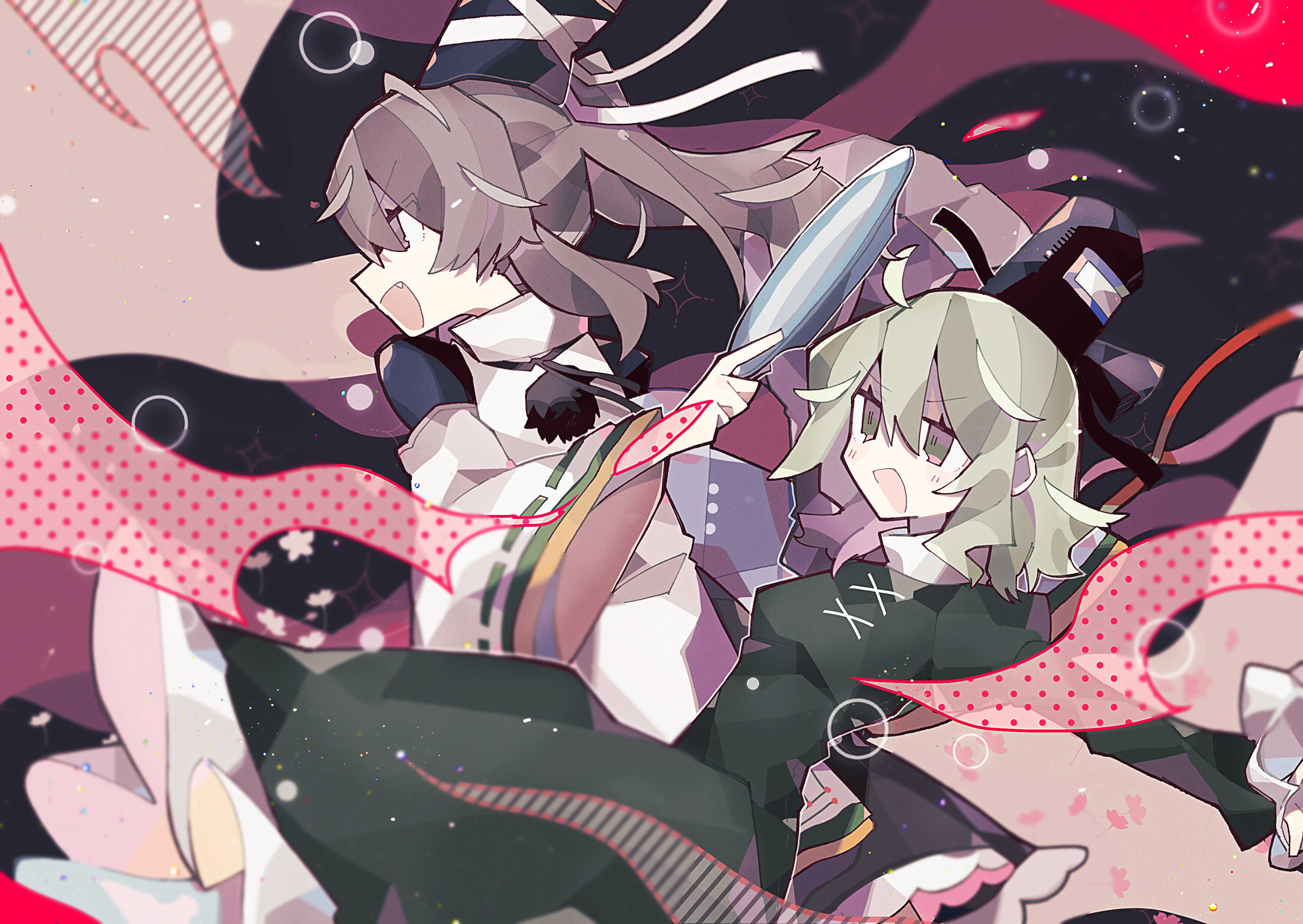 Mononobe No Futo and Soga no Tojiko from Touhou HD Wallpaper