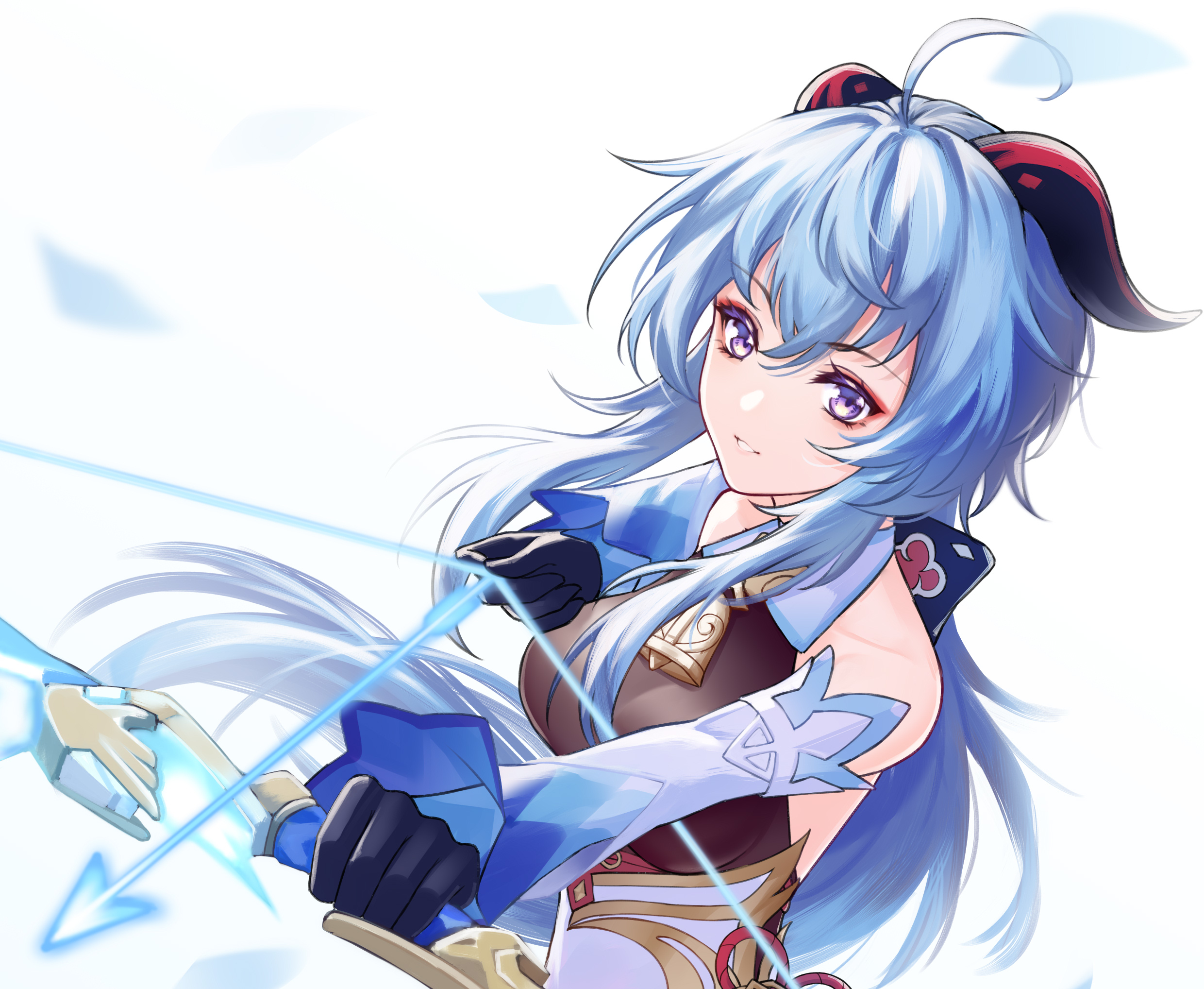 Ganyu from Genshin Impact with a bow HD Wallpaper