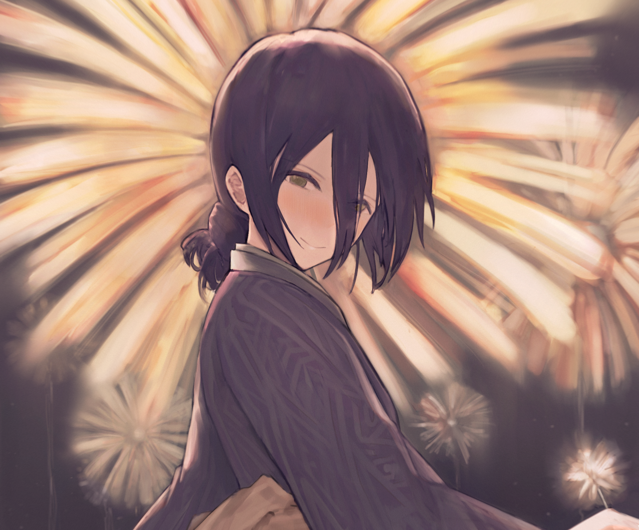 Reze from Chainsaw Man with Fireworks HD Wallpaper