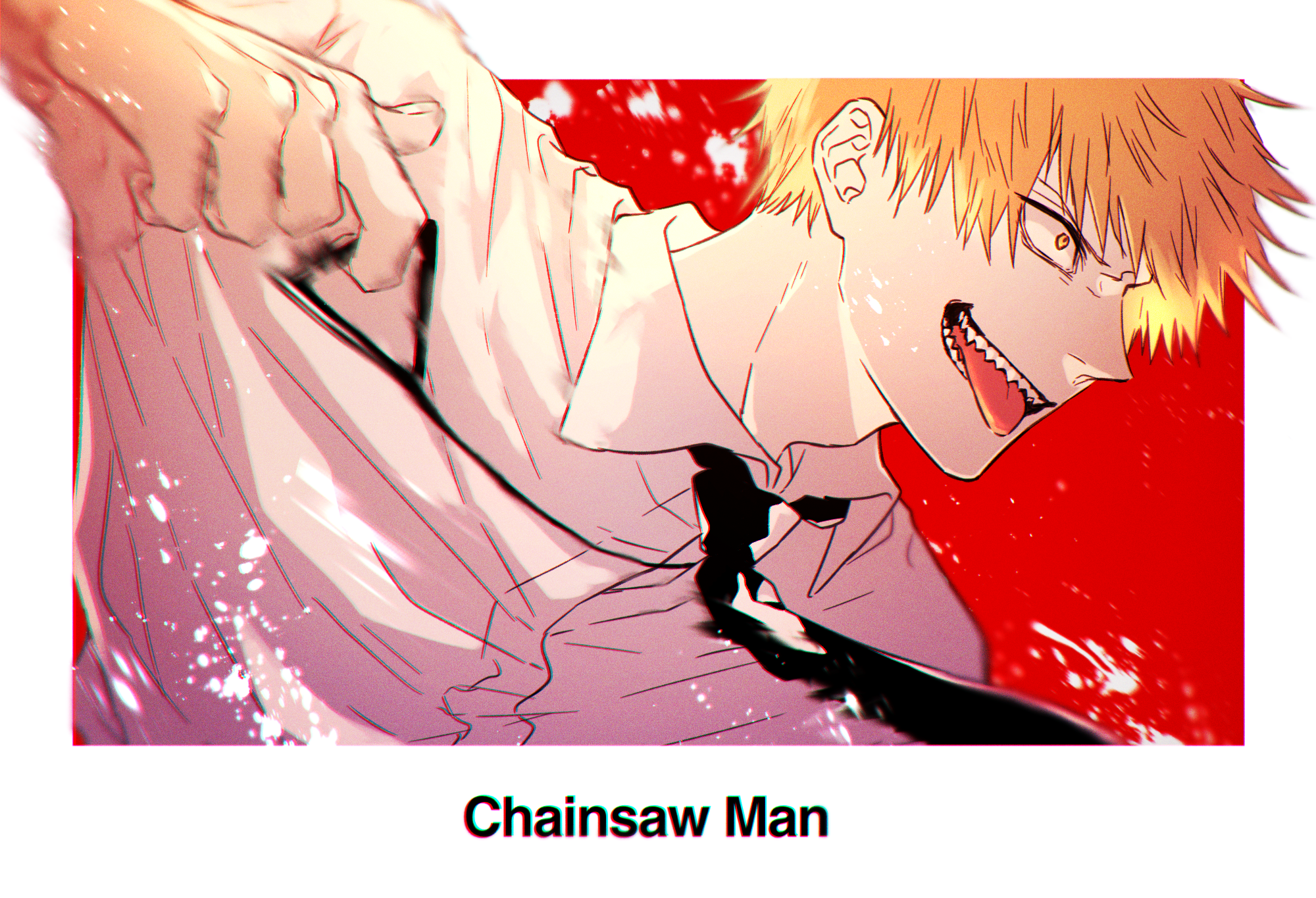 Denji from Chainsaw Man Intense Expression HD Wallpaper