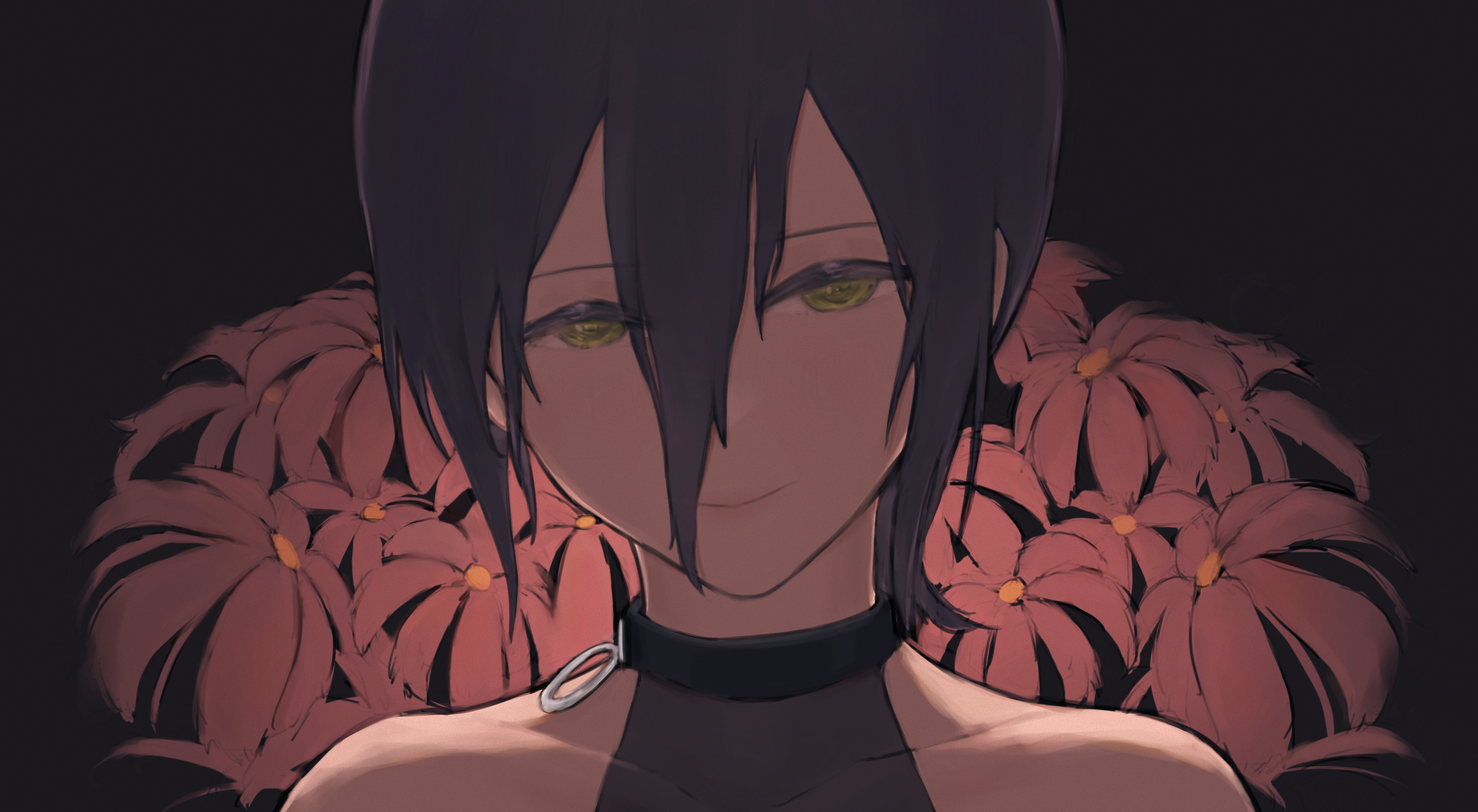 Reze from Chainsaw Man with flowers HD Wallpaper