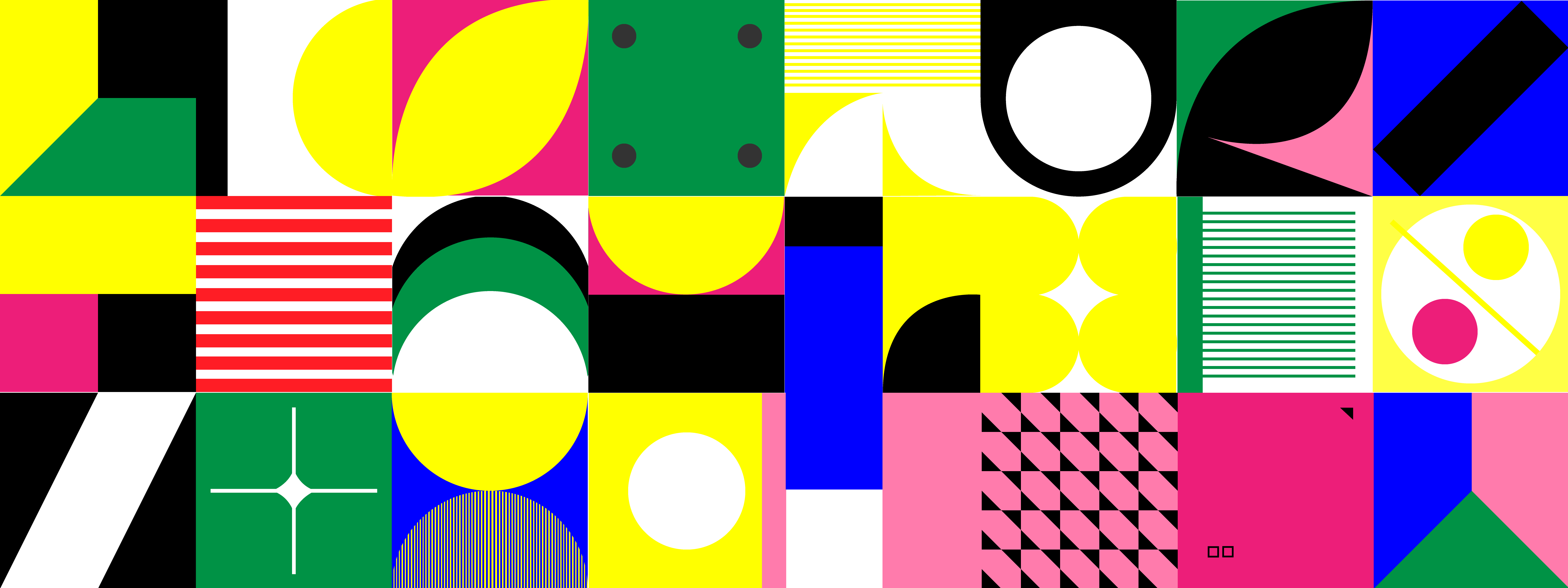 Abstract Geometric Composition with Bold Colors HD Wallpaper