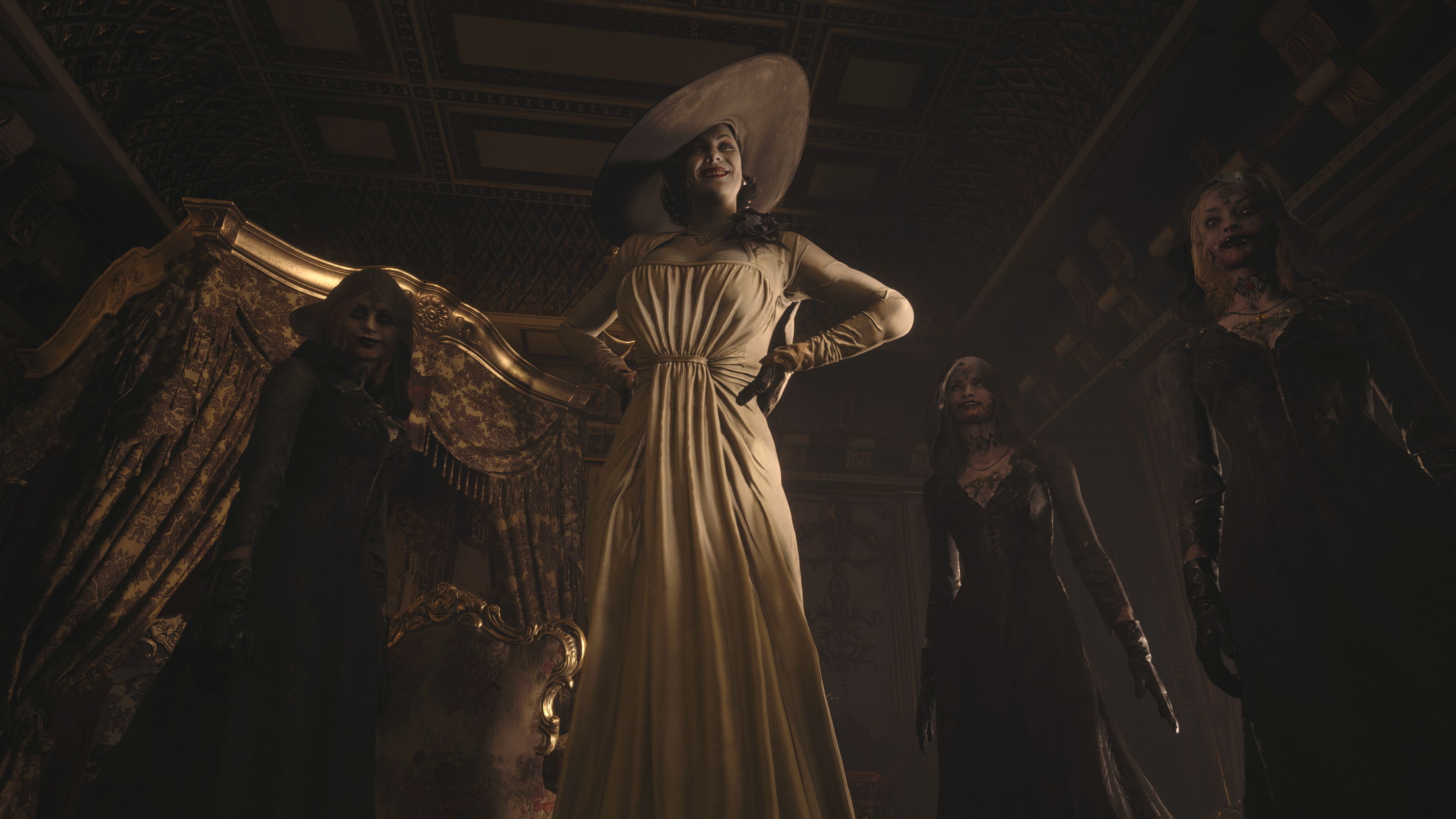 Alcina Dimitrescu and her daughters from Resident Evil Village HD Wallpaper