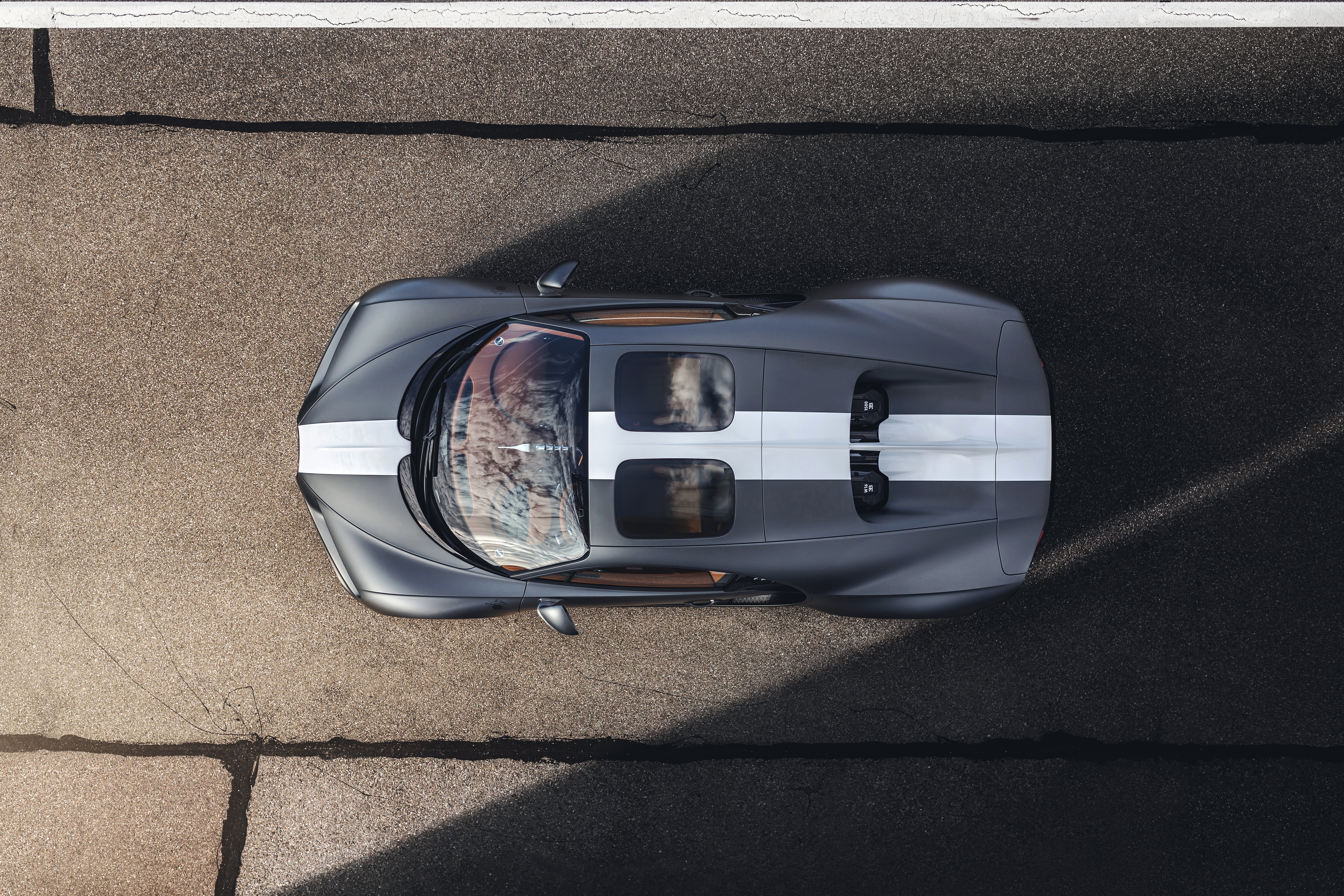 Bugatti Chiron Supercar from Top View HD Wallpaper
