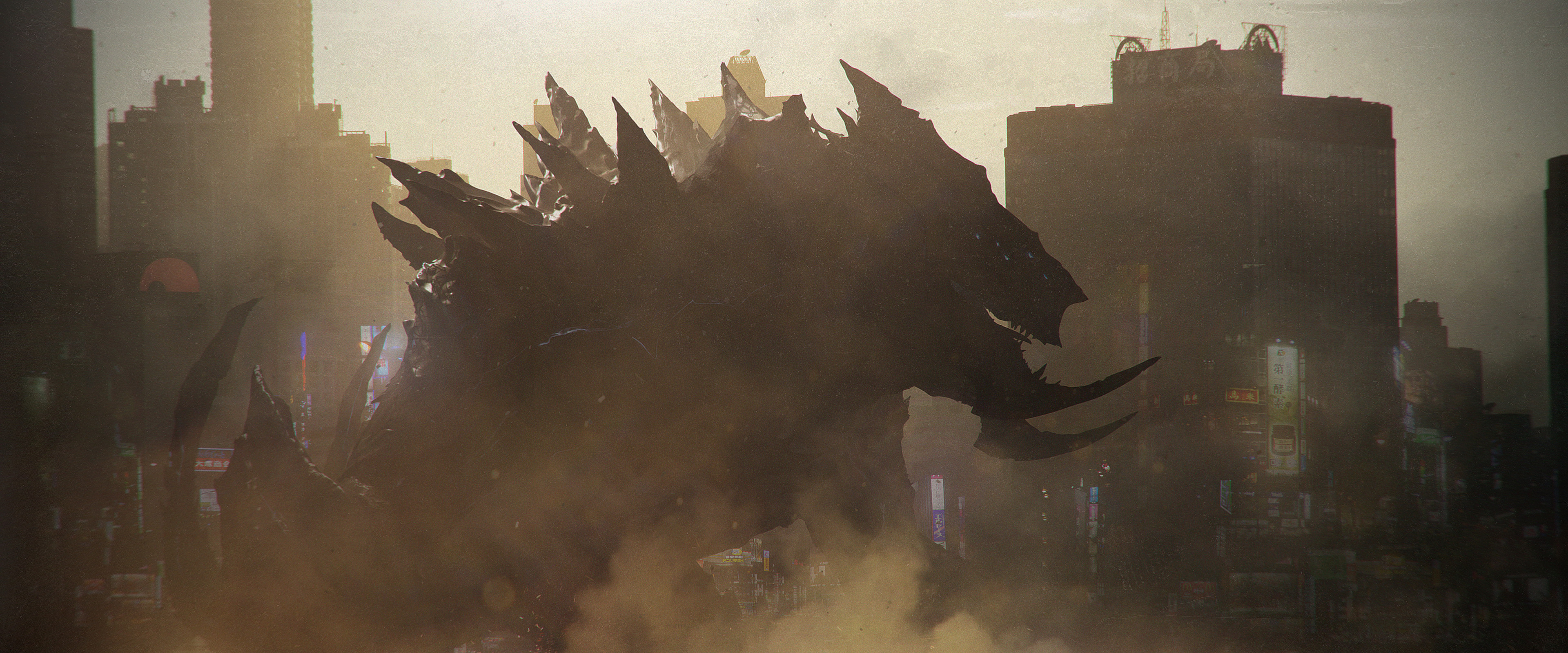 Godzilla in a City HD Wallpaper