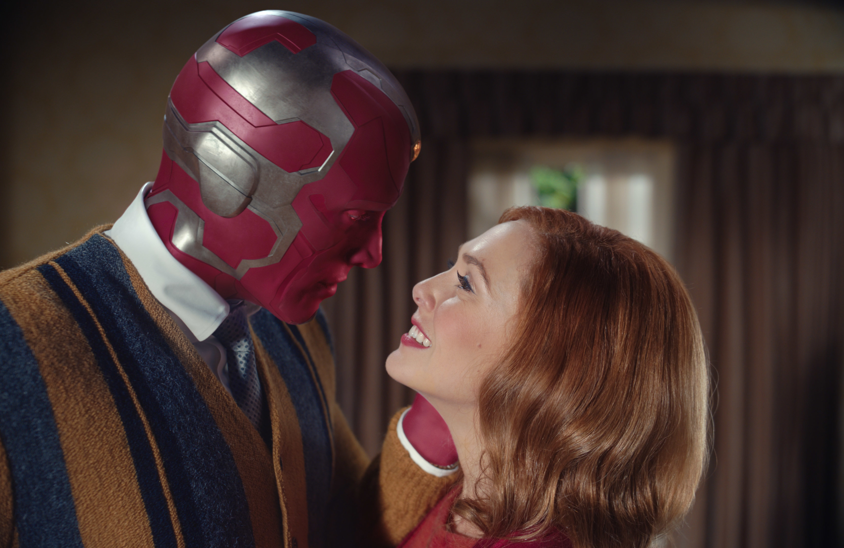 Vision and Scarlet Witch from WandaVision HD Wallpaper