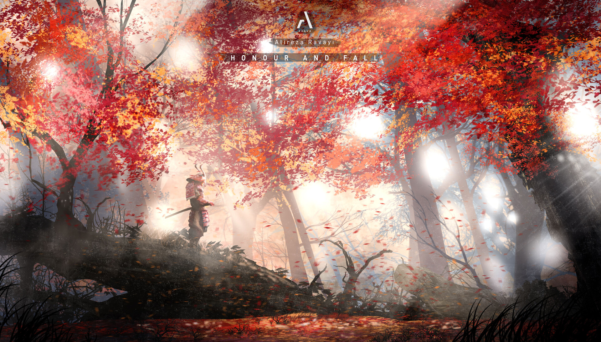 Alireza Ravayi's Honour and Fall Samurai HD Wallpaper