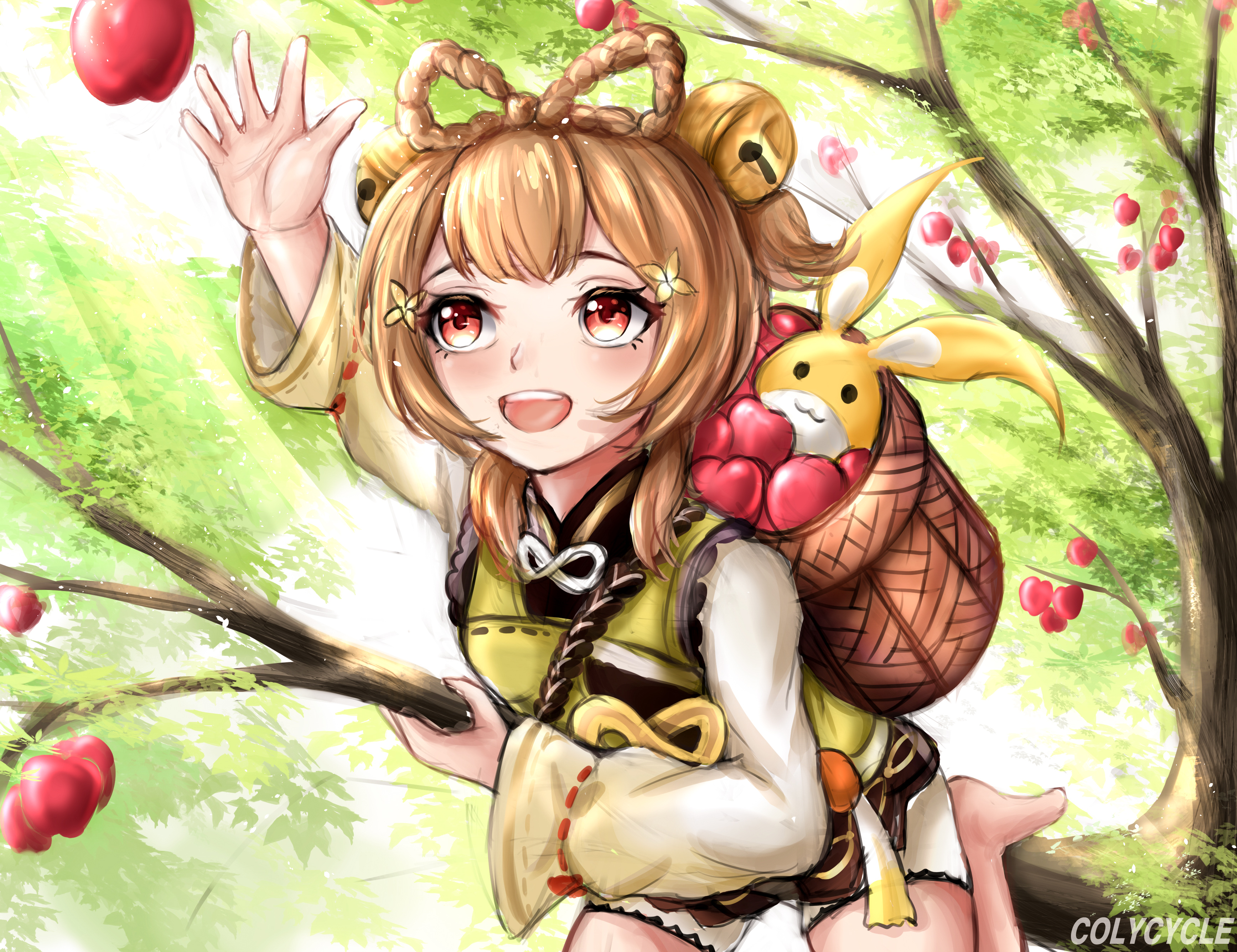 Yaoyao from Genshin Impact in Forest HD Wallpaper