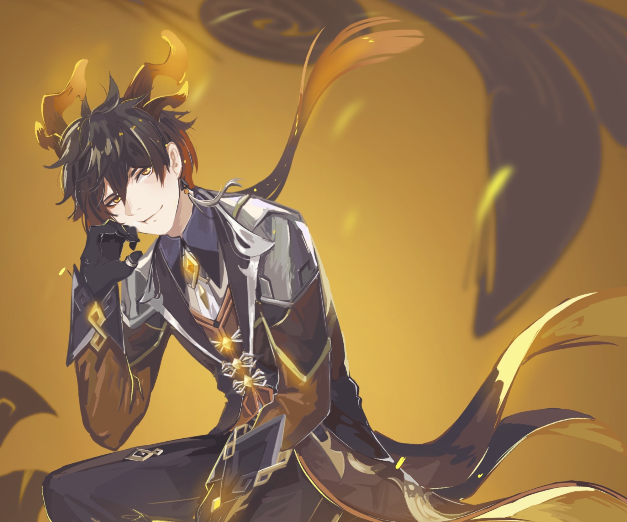 Zhongli from Genshin Impact HD Wallpaper