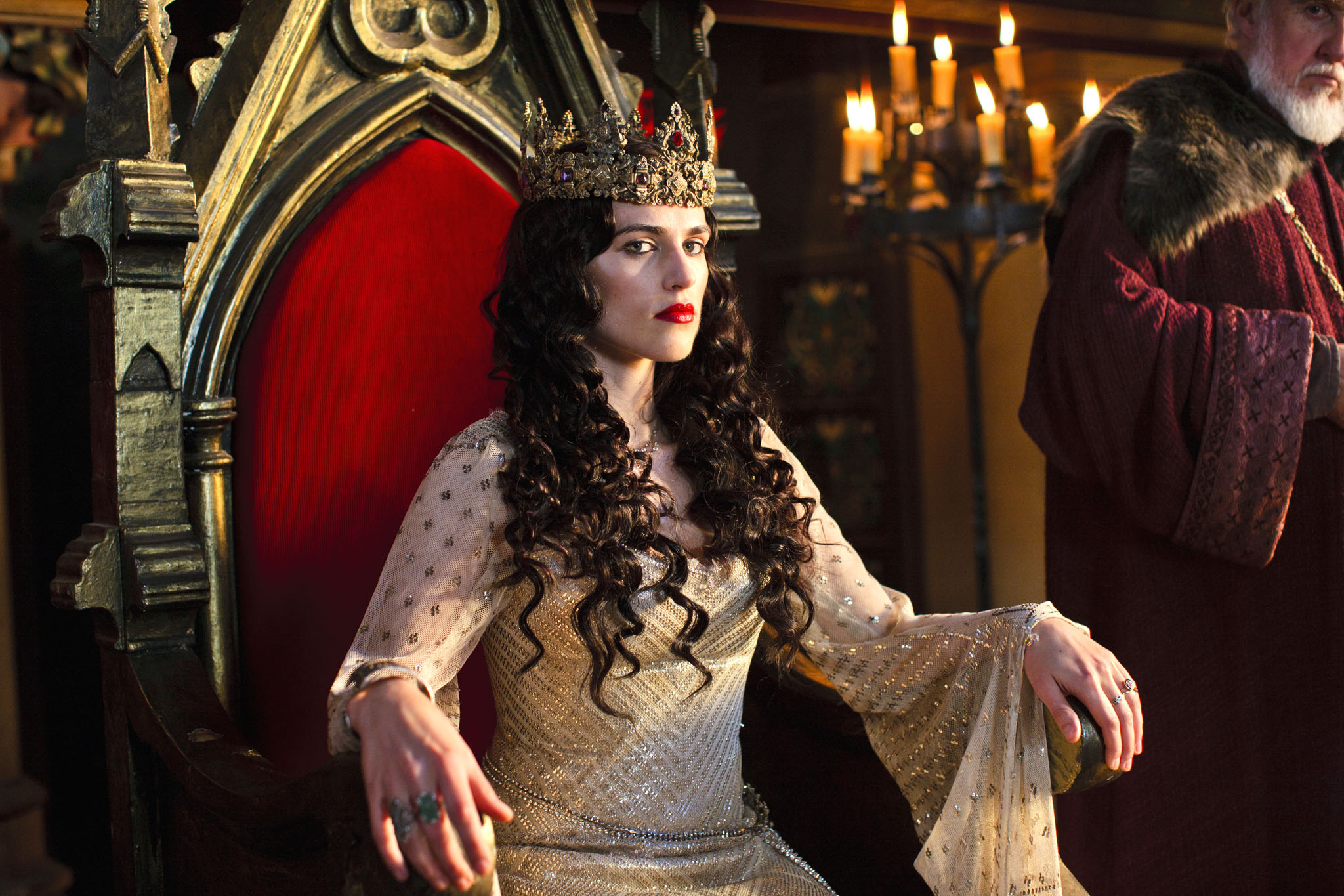 Morgana from Merlin on a throne HD Wallpaper